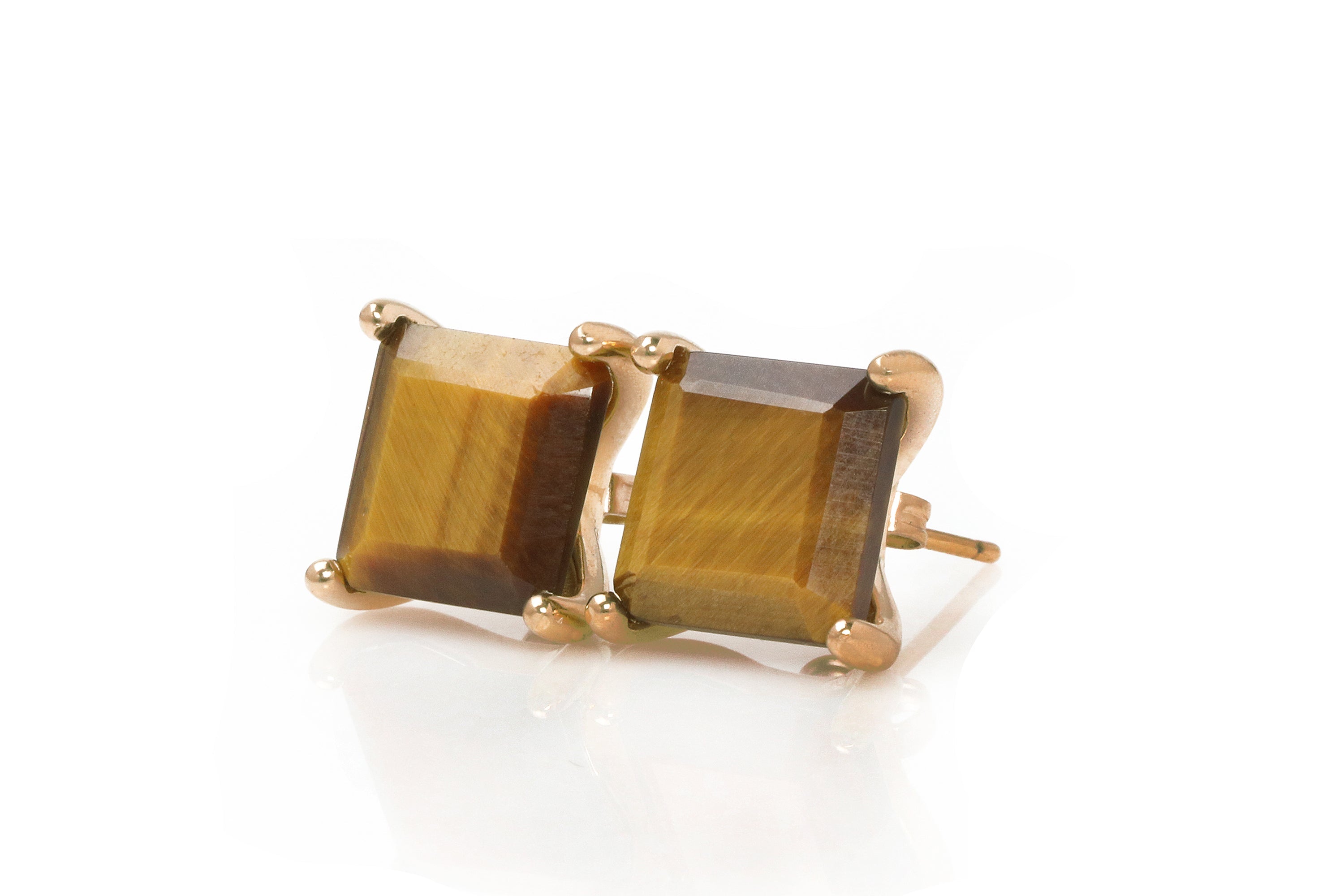 Classy Unique Tiger Eye Silver Earrings Earrings Anemone Unique