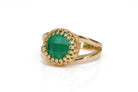 Rose Gold Filled Ring with Green Onyx Rings Anemone Jewelry