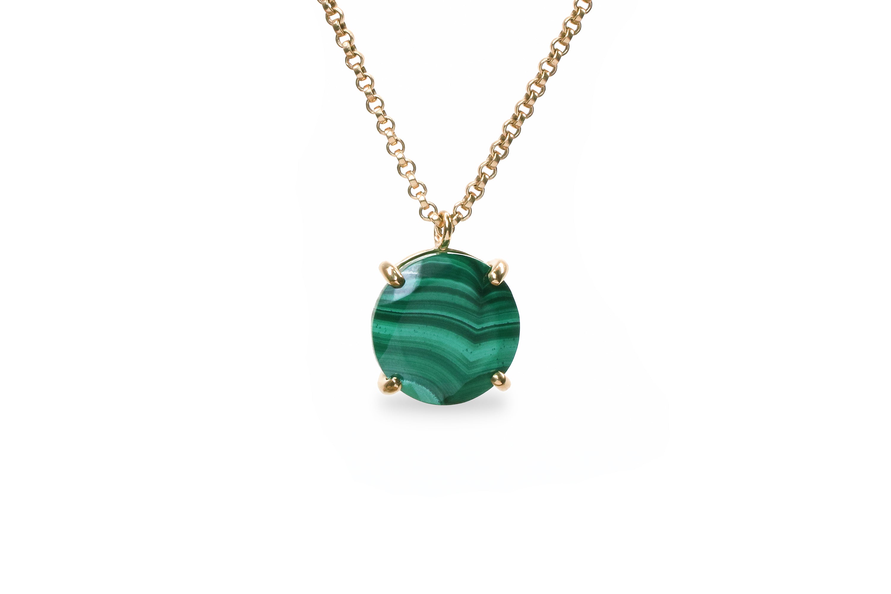 Unique Green Malachite Silver Necklace necklaces Anemone Jewelry