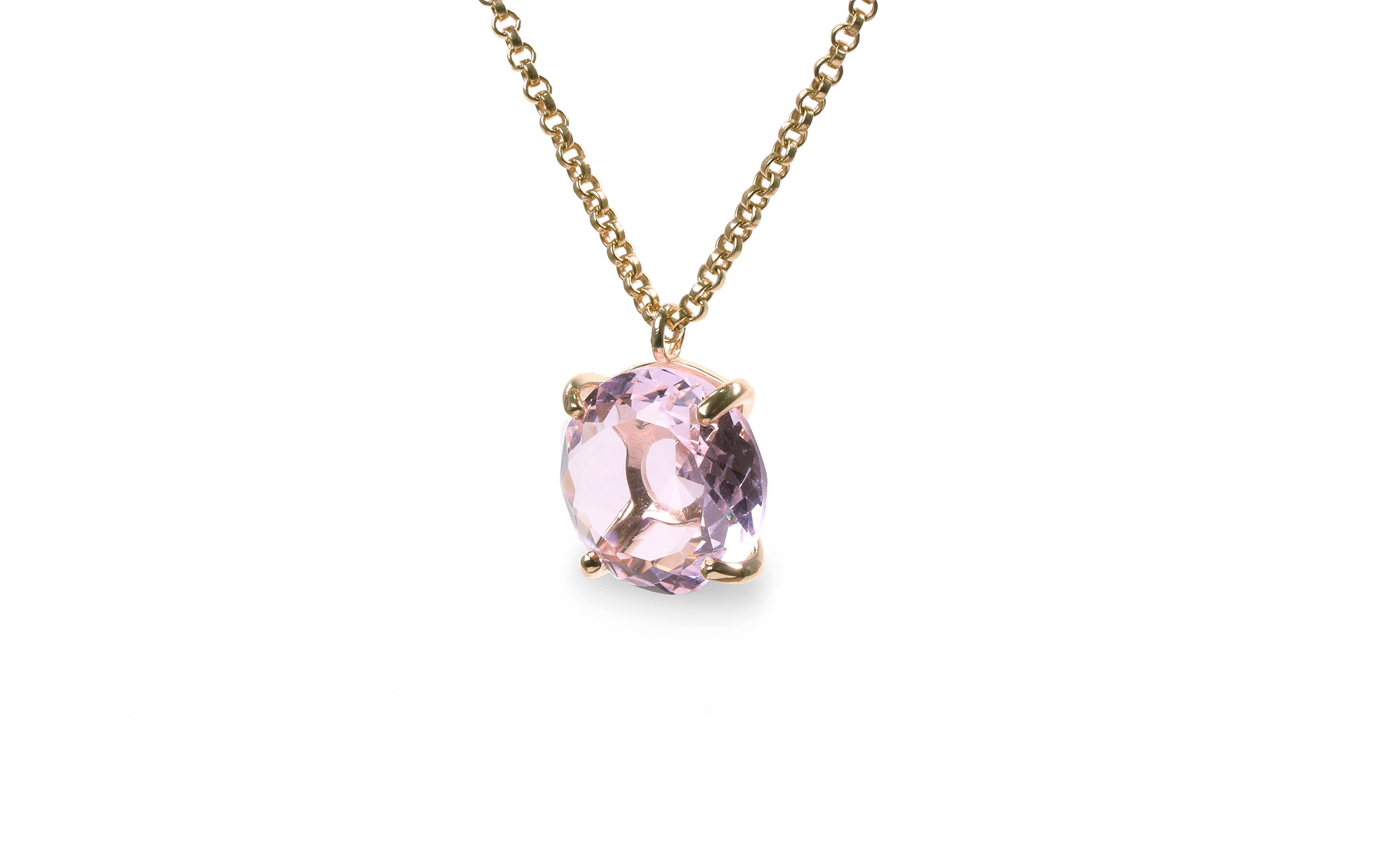 Brilliant Rose Quartz 14k Gold Filled Love Necklace necklaces Anemone Jewelry