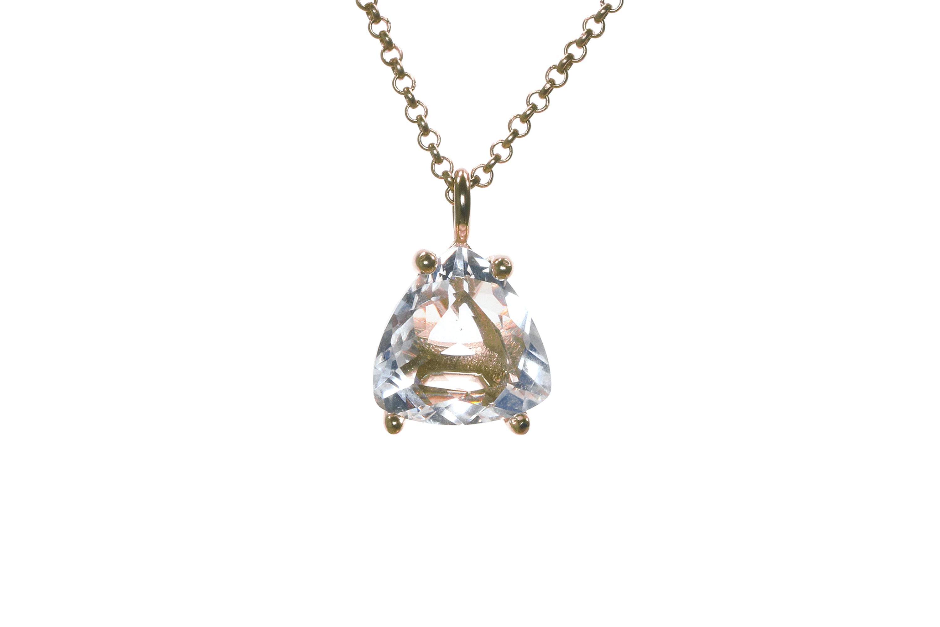 Quartz Crystal Necklace in Silver necklaces Anemone Unique