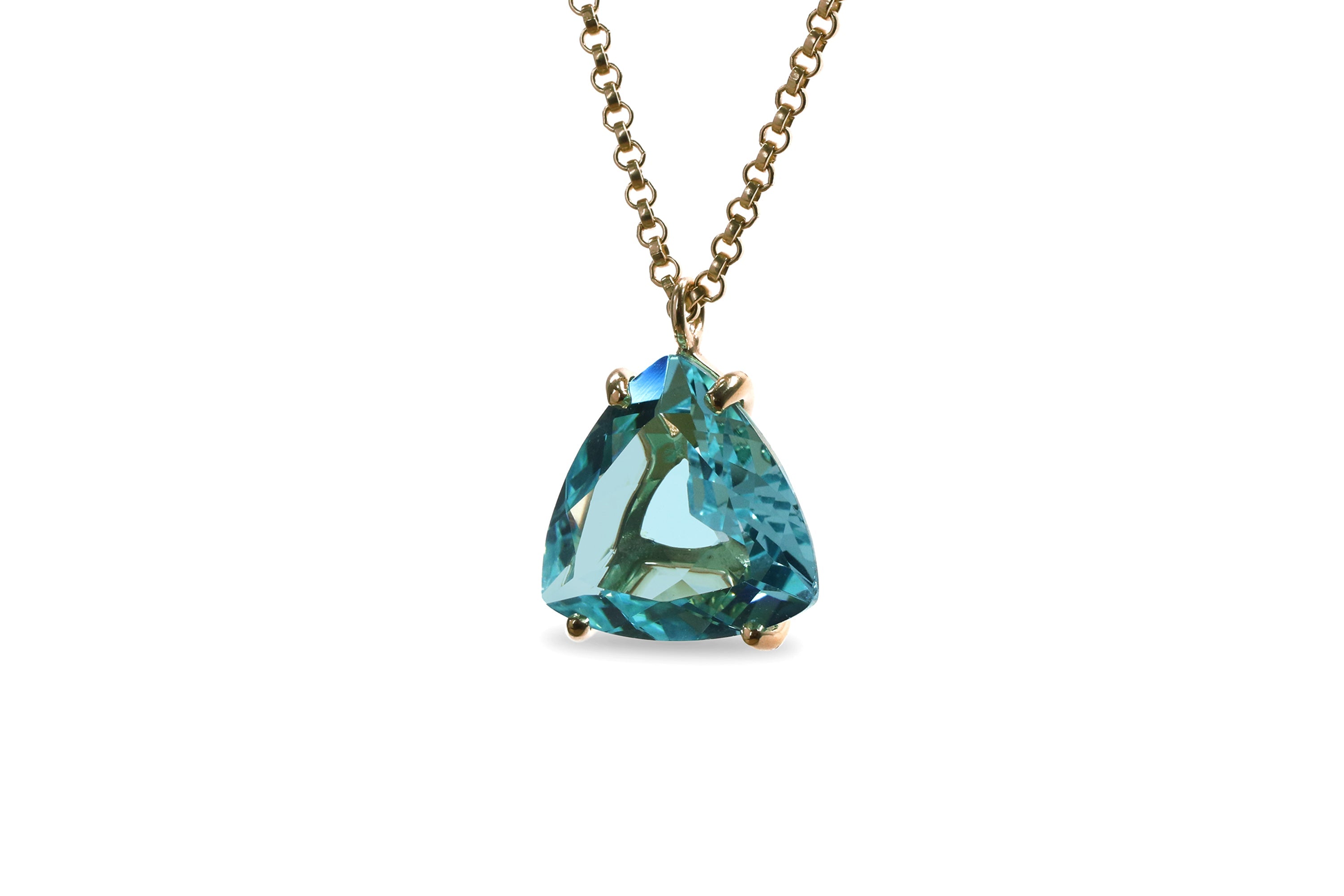 Trillion Blue Topaz Necklace necklaces Anemone Jewelry