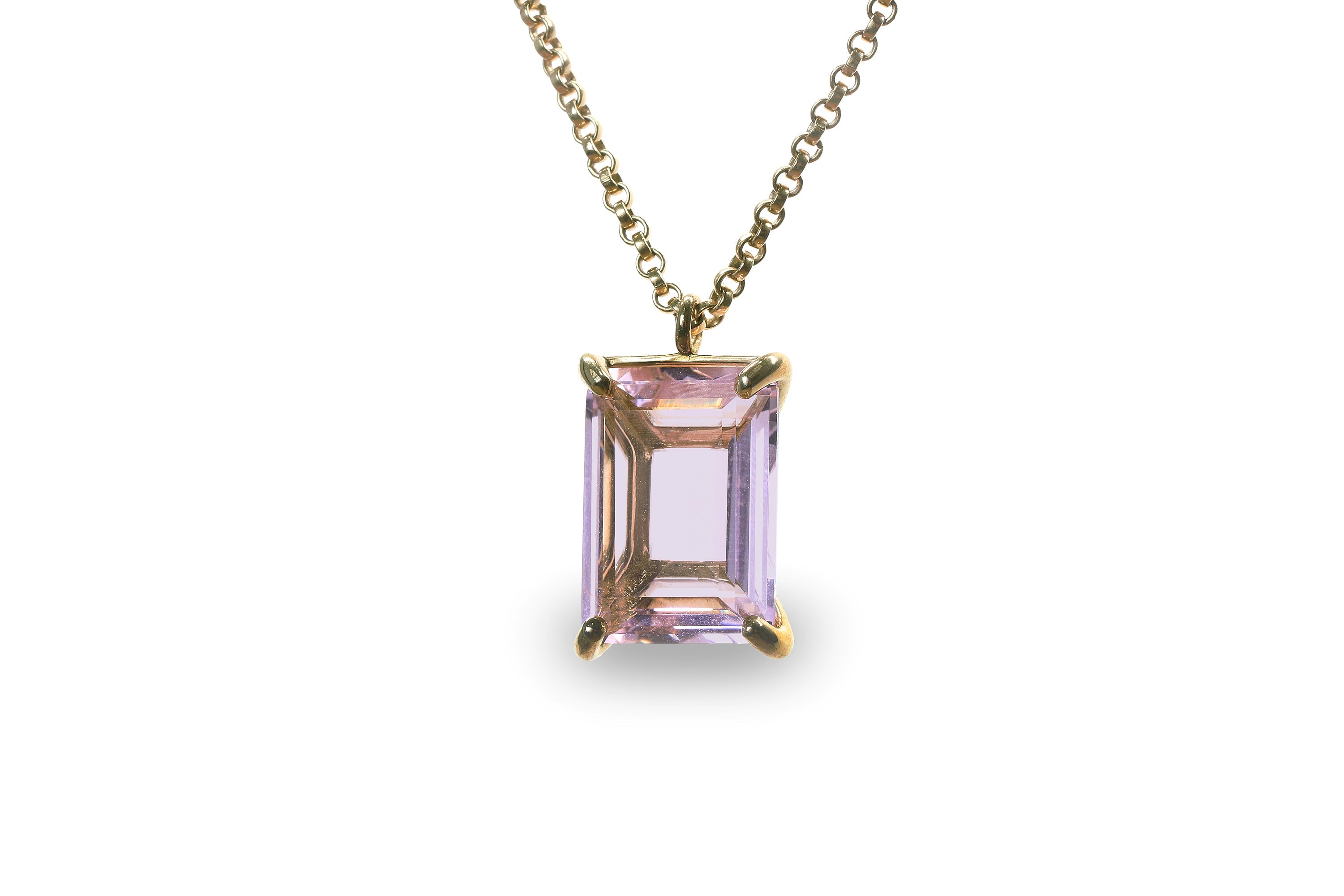 Pretty Rose Quartz Pendant Necklace for Women necklaces Anemone Jewelry