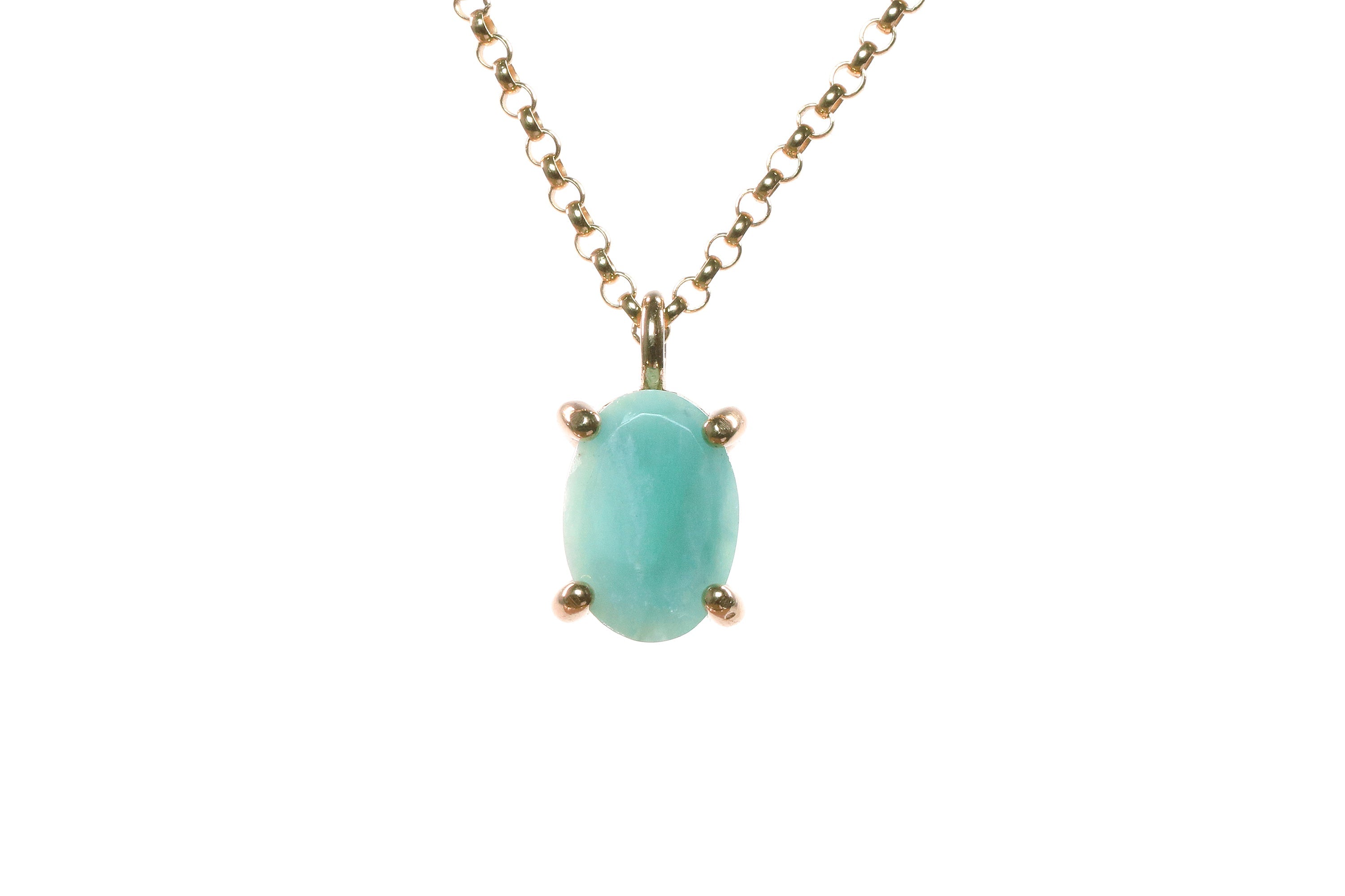 Dazzling Amazonite Gold Filled Necklace necklaces Anemone Unique