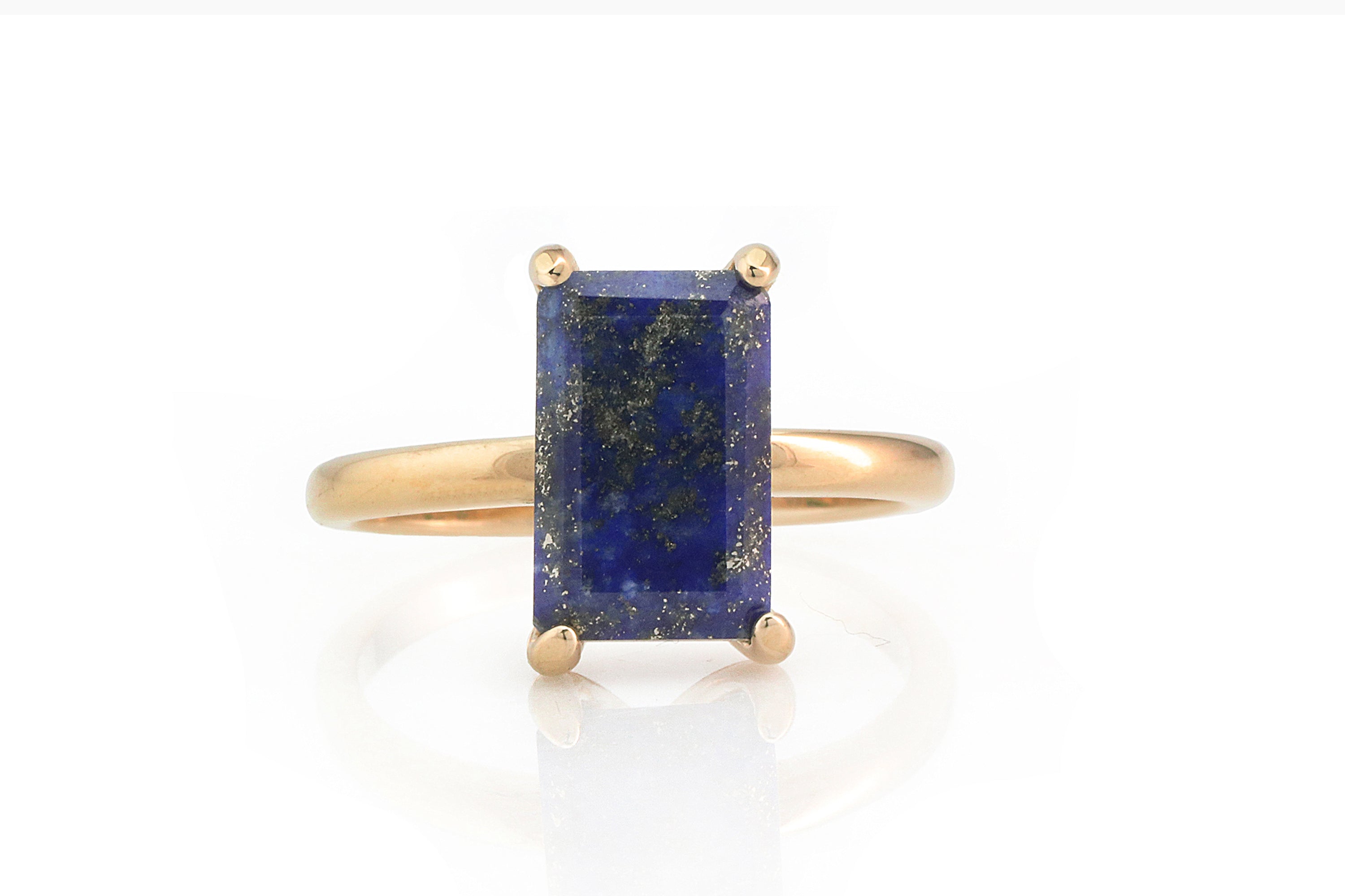 Rose Gold Lapis Lazuli Ring Rings Anemone Unique