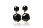 Bold Black Onyx Gold Stud Earrings Earrings Anemone Jewelry