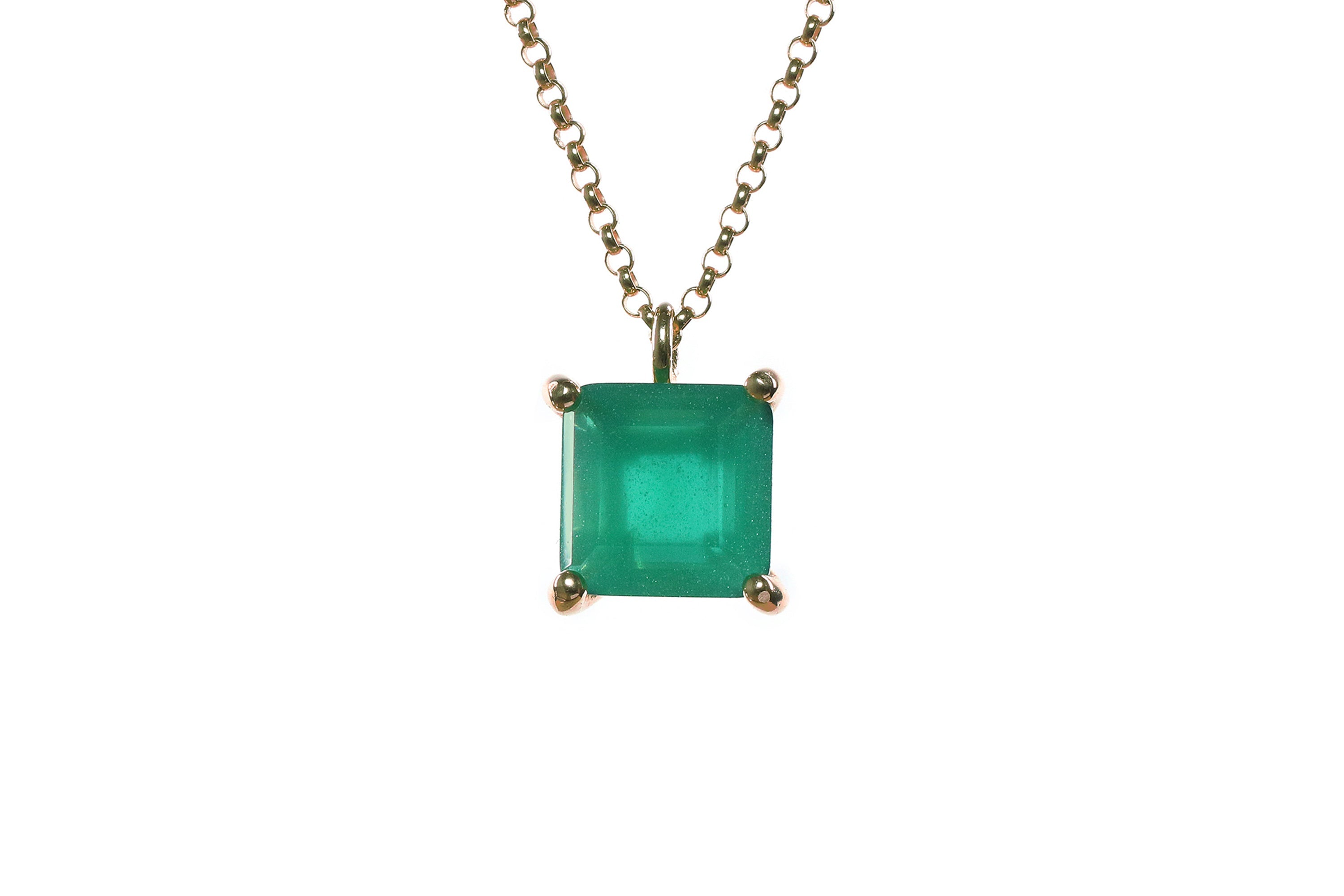 Onyx Pendant Gold Filled Necklace necklaces Anemone Unique