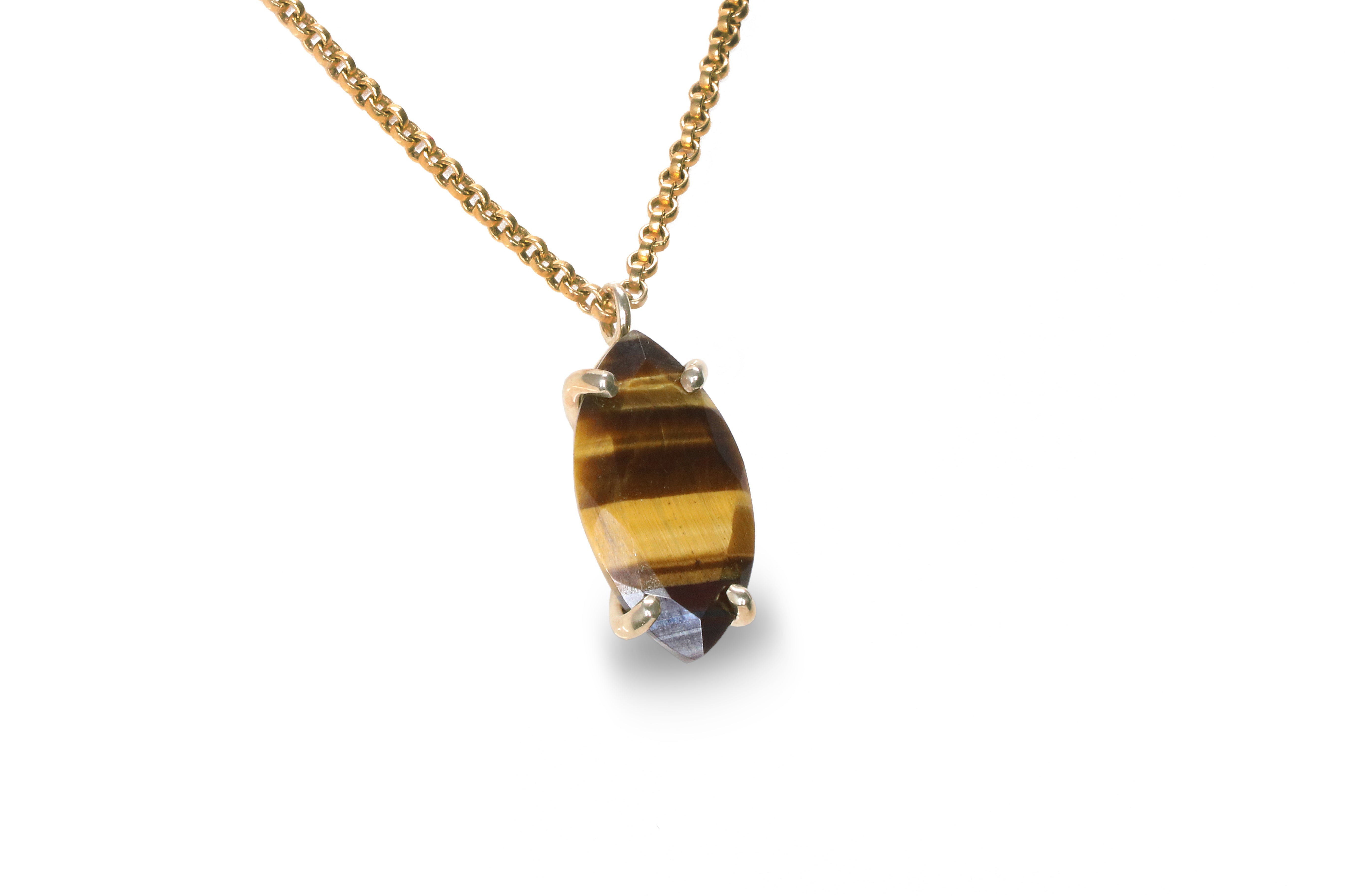 Handmade Tiger Eye 14k Gold Filled Necklace necklaces Anemone Jewelry