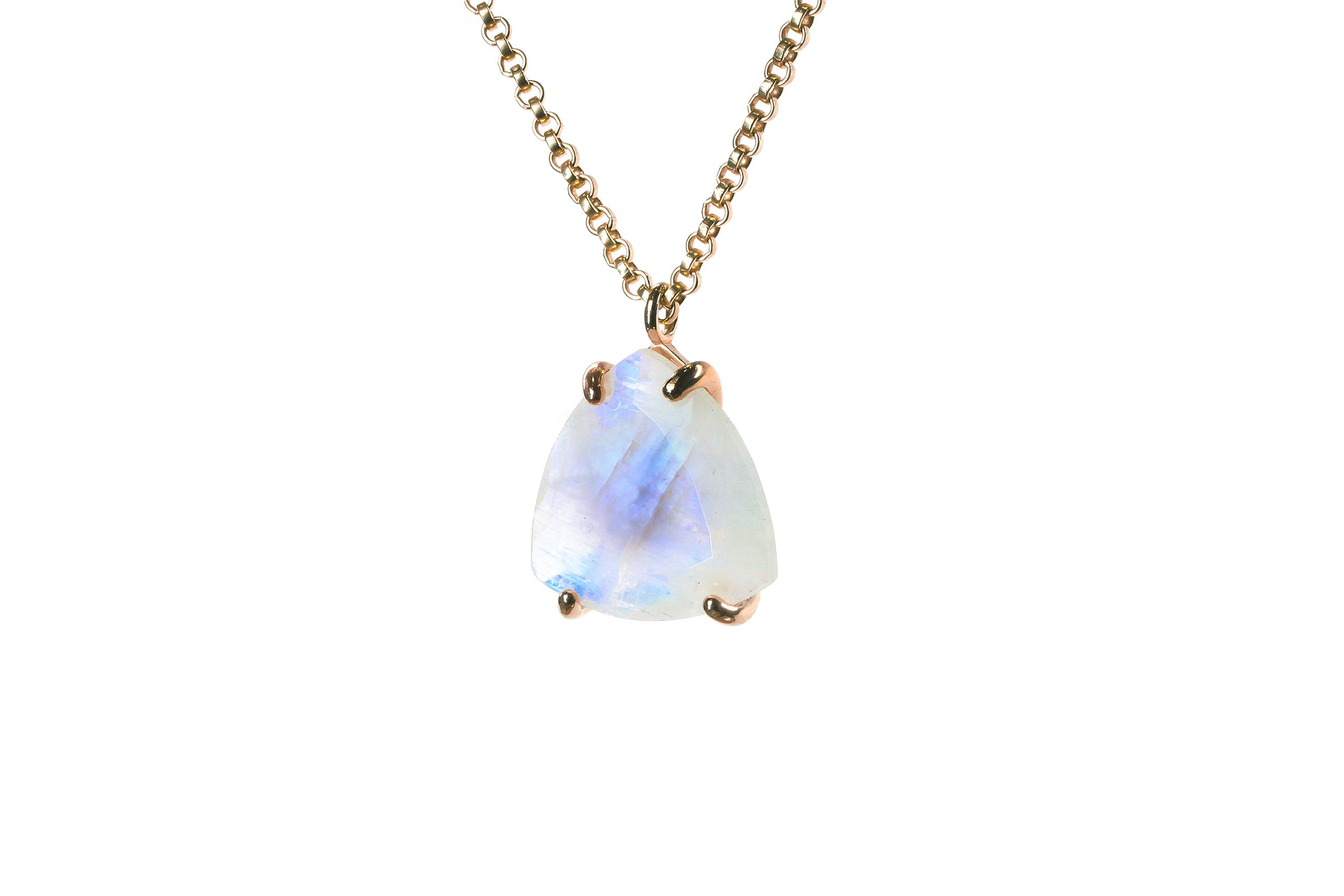 Luminescent Moonstone Necklace in Sterling Silver necklaces Anemone Jewelry
