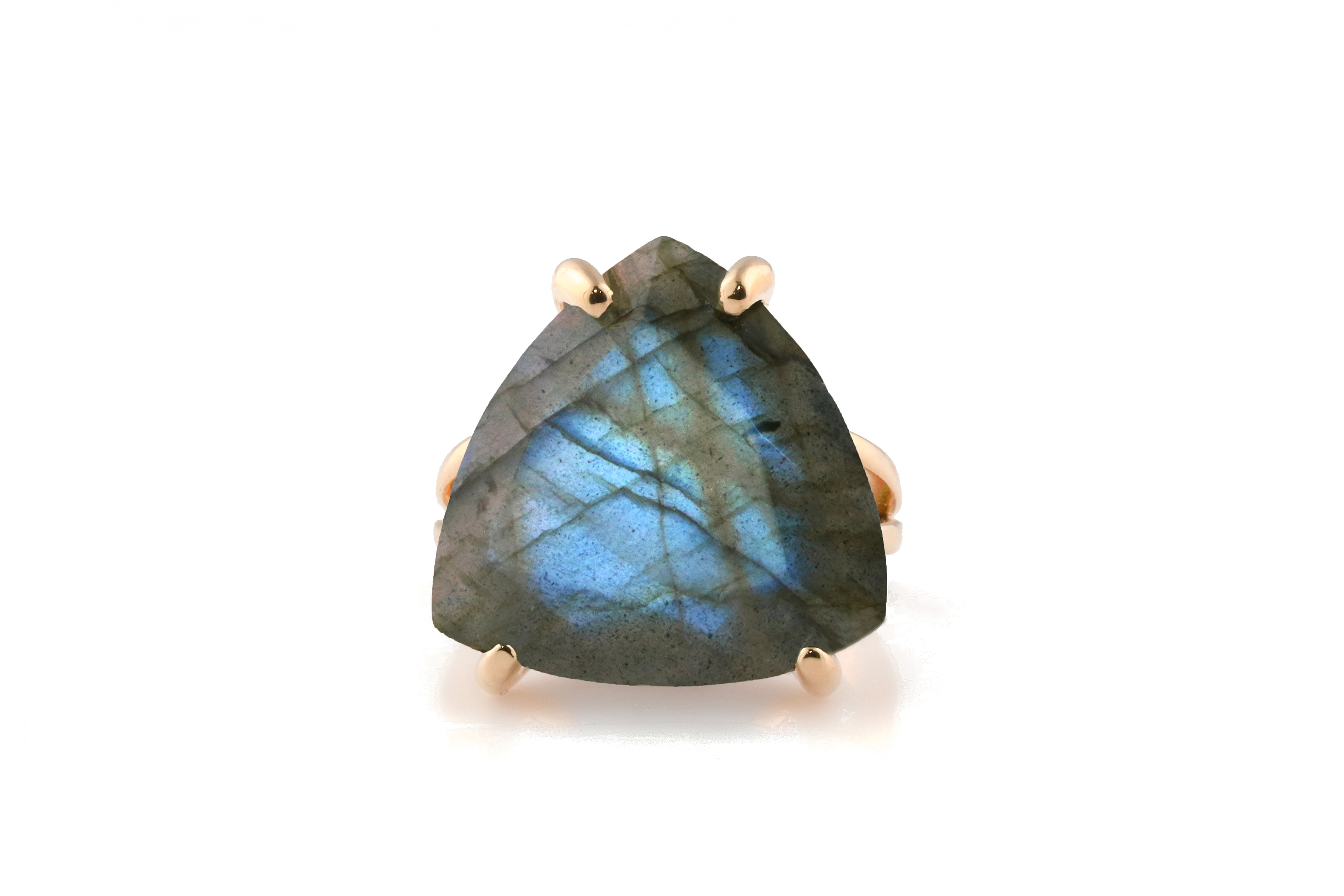 Labradorite Rings in 14k Rose Gold-filled Ring Band Rings Anemone Jewelry