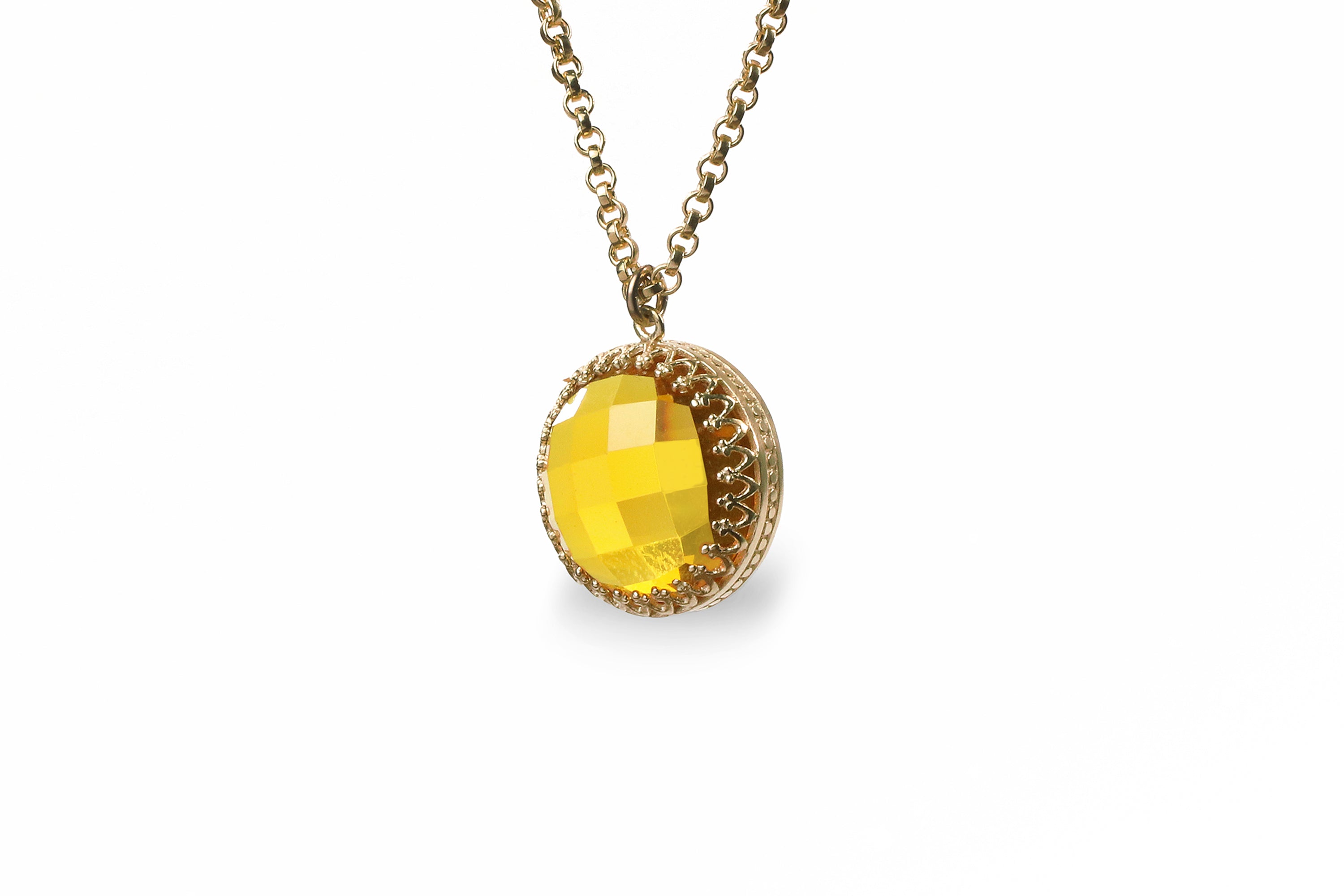 Scintillating Citrine Necklace in Sterling Silver necklaces Anemone Jewelry