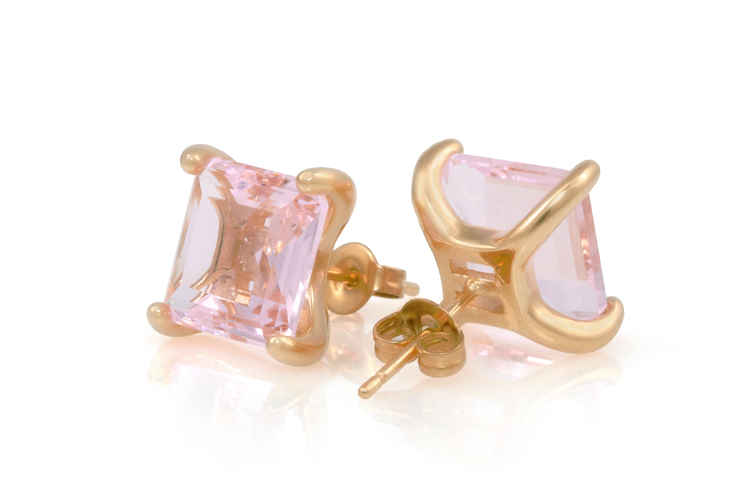 Ladies Rose Quartz Gold Filled Earrings Earrings Anemone Unique