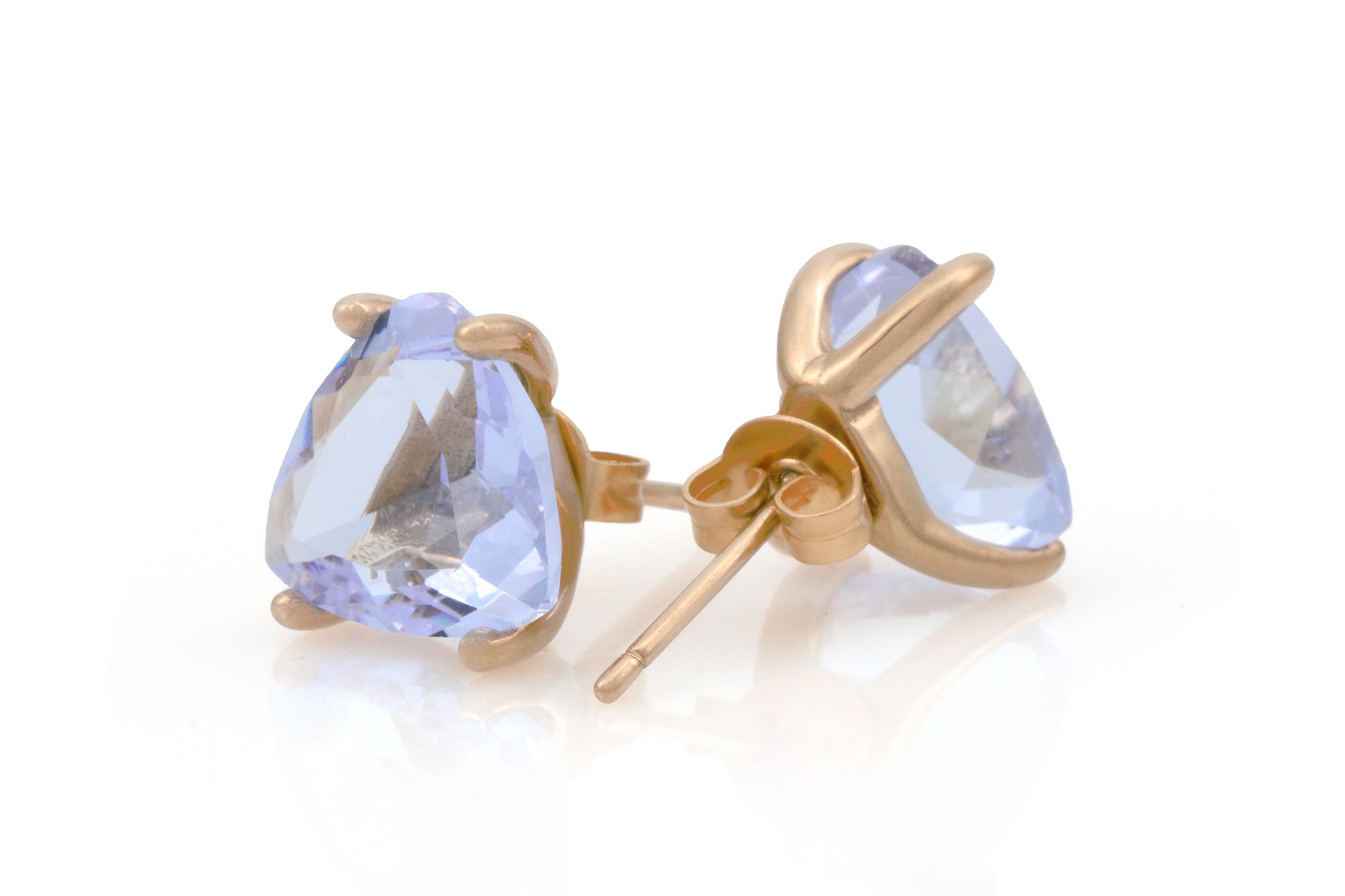 Gold Filled Trillion Tanzanite Earrings Earrings Anemone Unique