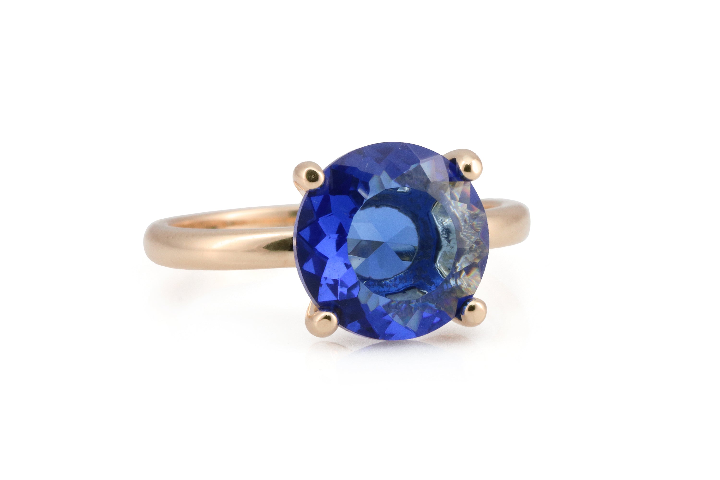 Stunning Sapphire Gold Filled Ring Anemone Unique