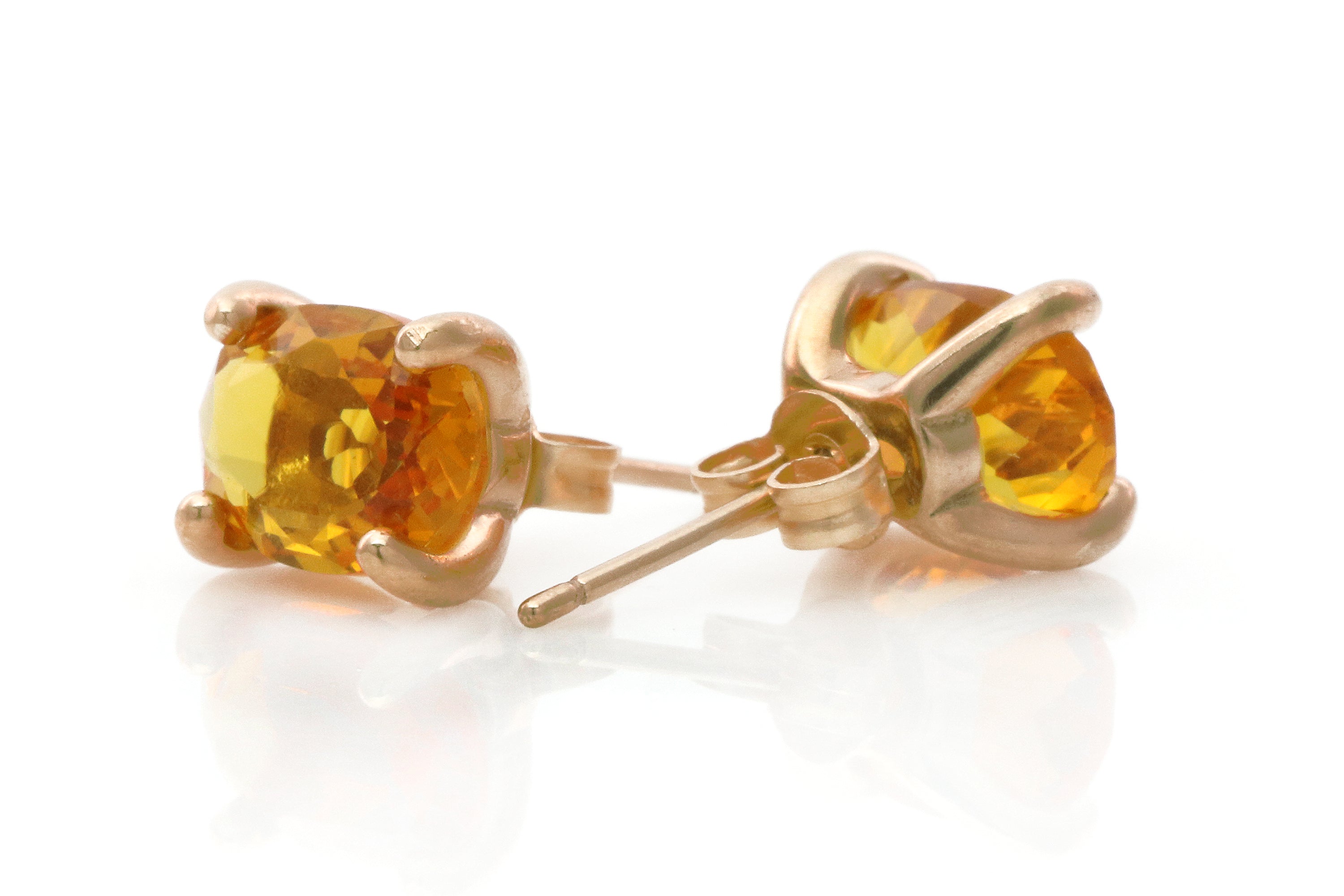 Oval Stud Citrine Earrings Earrings Anemone Unique