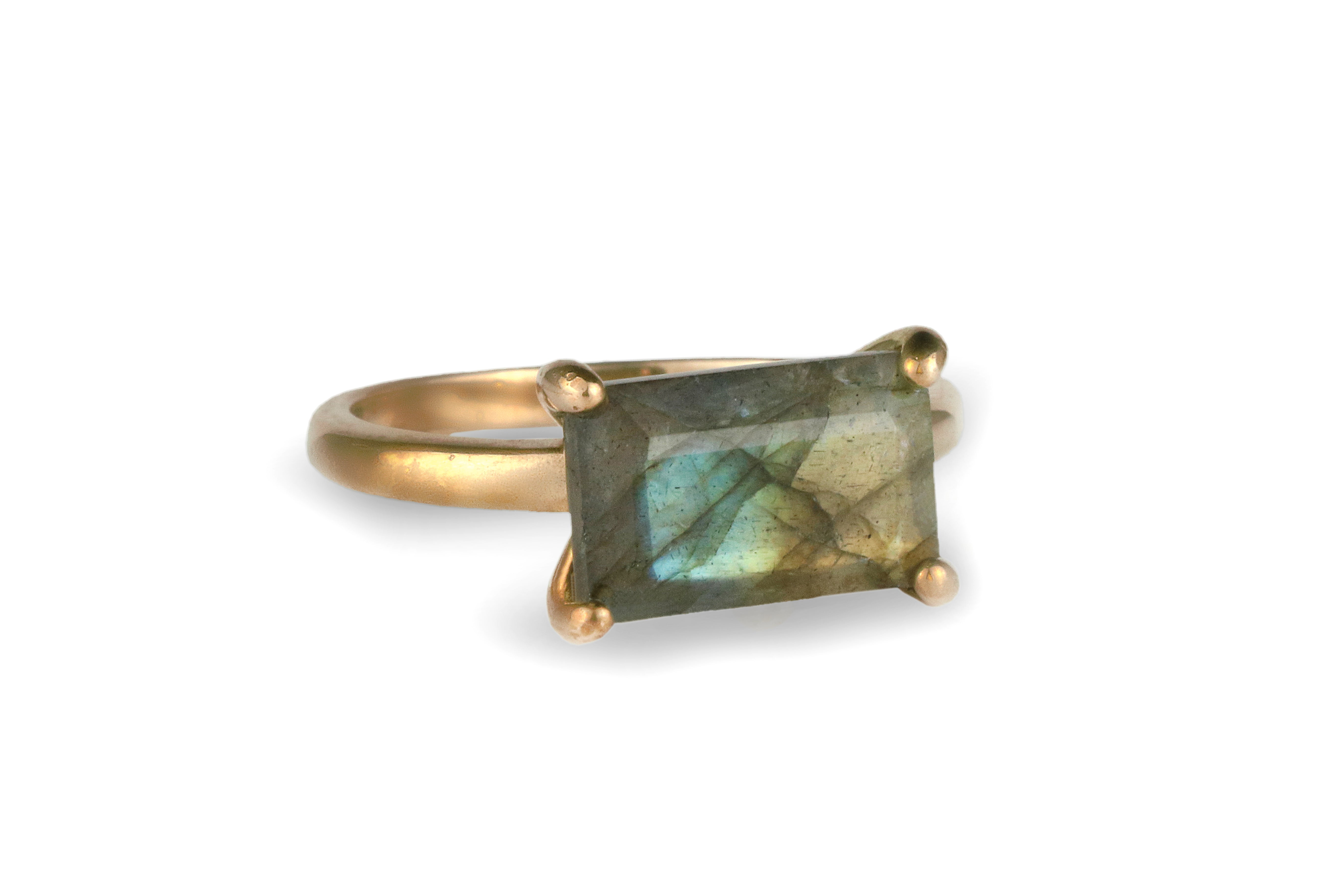 Unique Labradorite Ring in 14k Gold Rings Anemone Unique