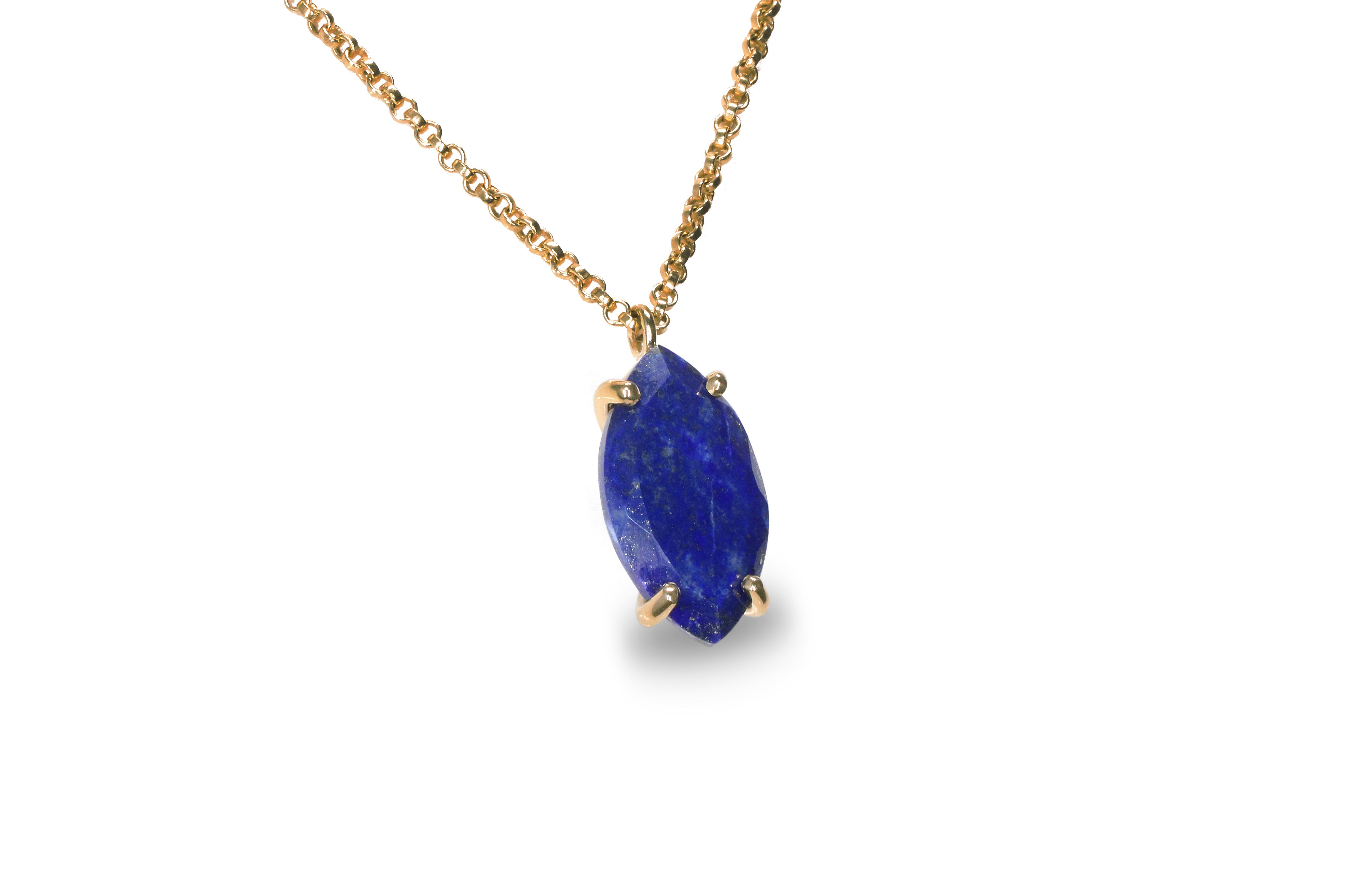 Marquise Lapis Lazuli Marquise Necklace necklaces Anemone Jewelry