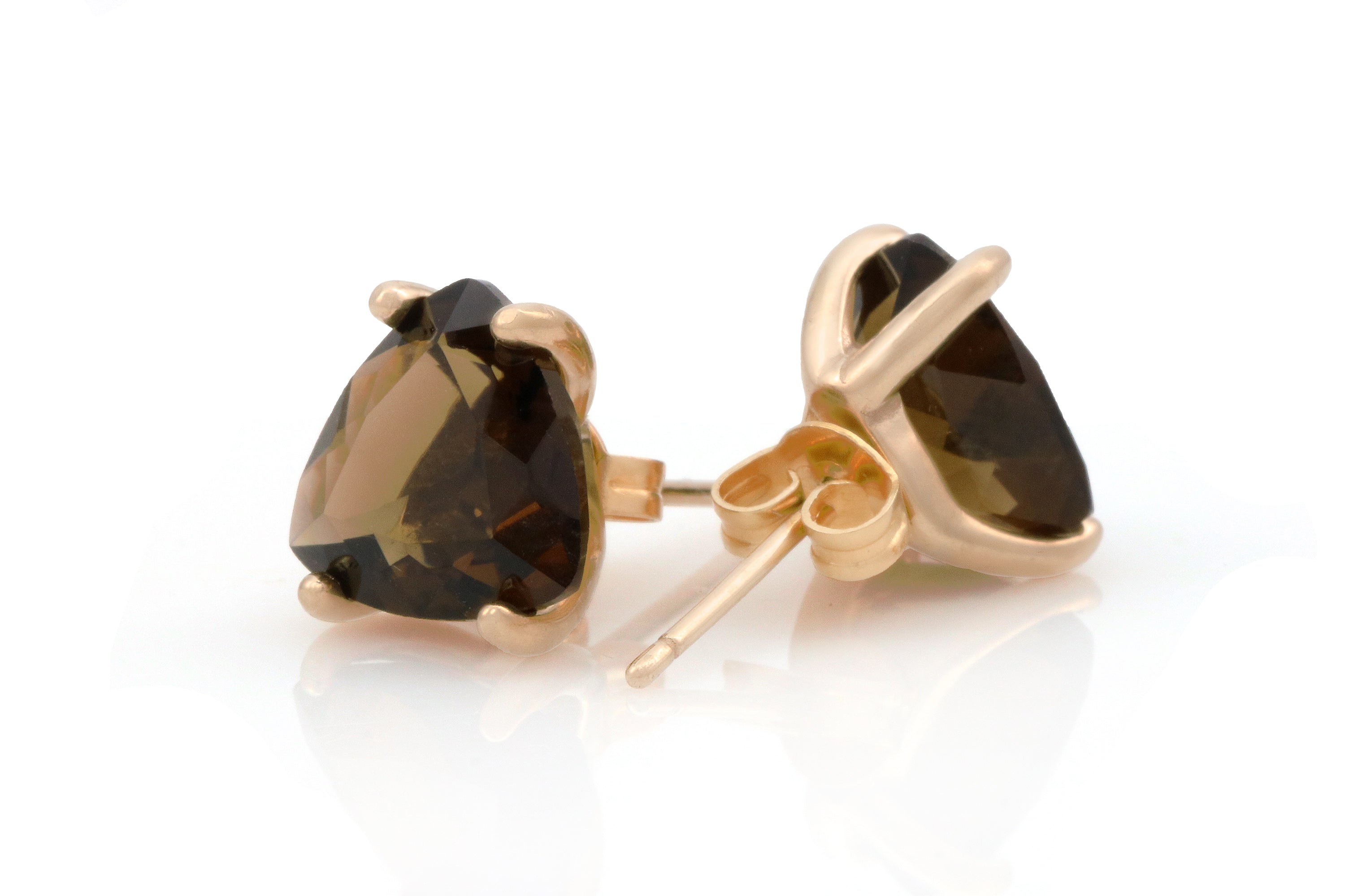 Shiny Smoky Quartz Gold Filled Earrings Earrings Anemone Unique