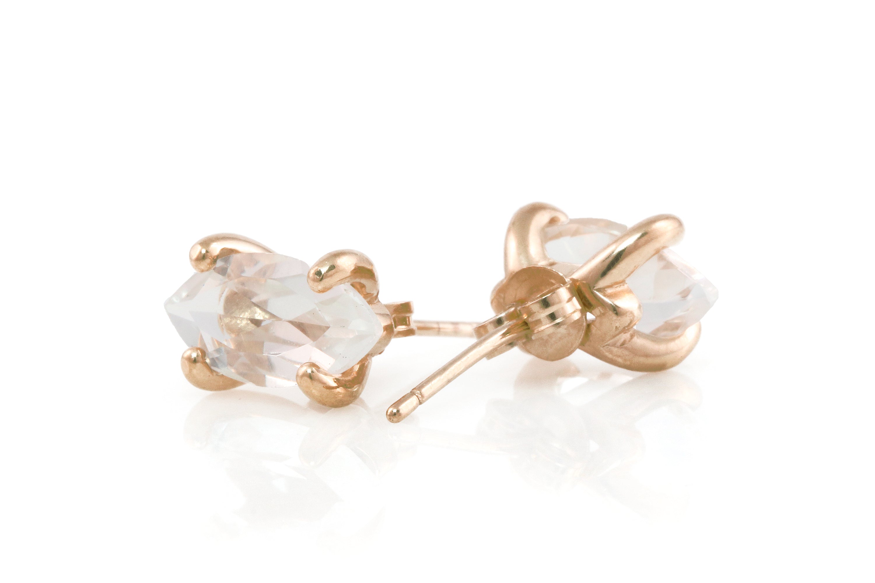 Marquise Gold Filled Clear Quartz Earrings Earrings Anemone Unique
