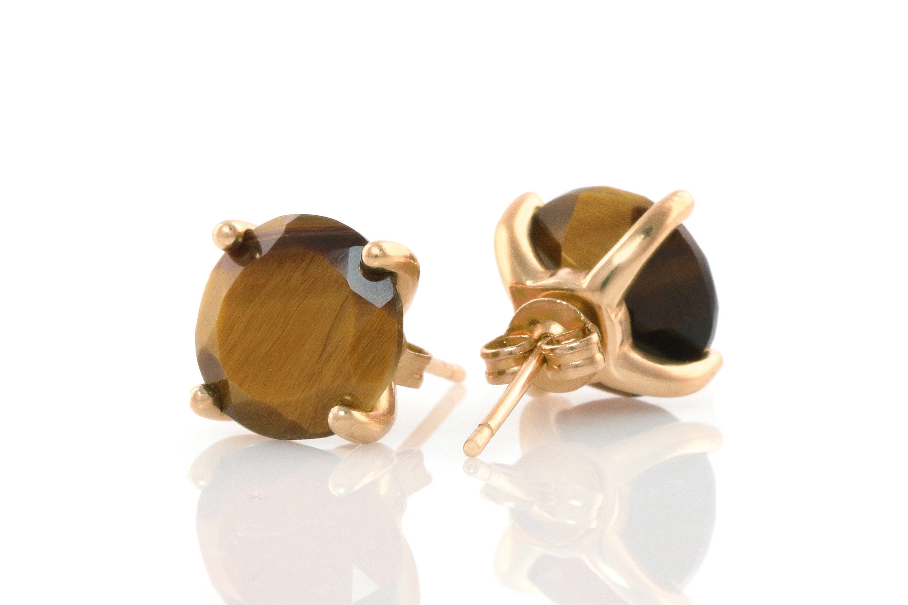 Flattering Tiger Eye Gold Filled Earrings Earrings Anemone Unique