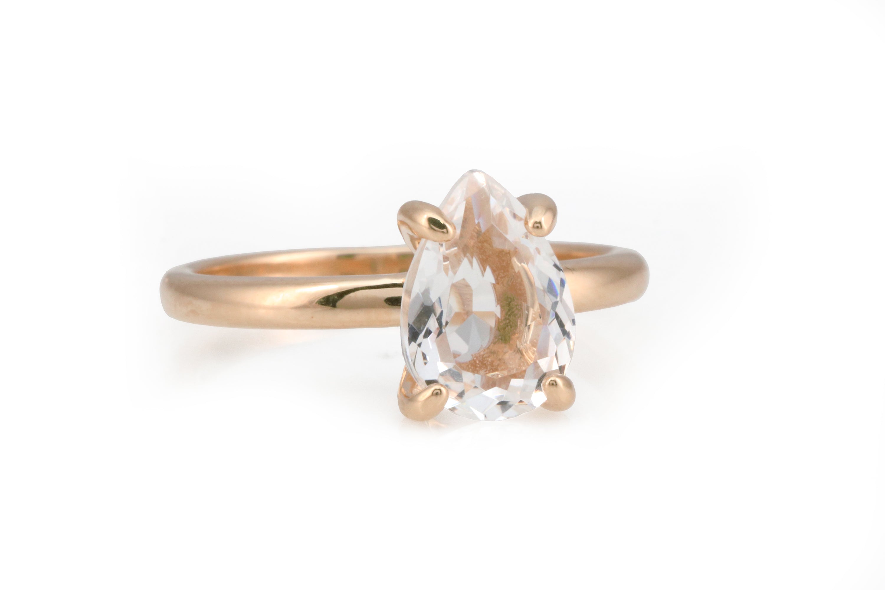 Crystal Quartz Ring in 14k Gold Rings Anemone Unique