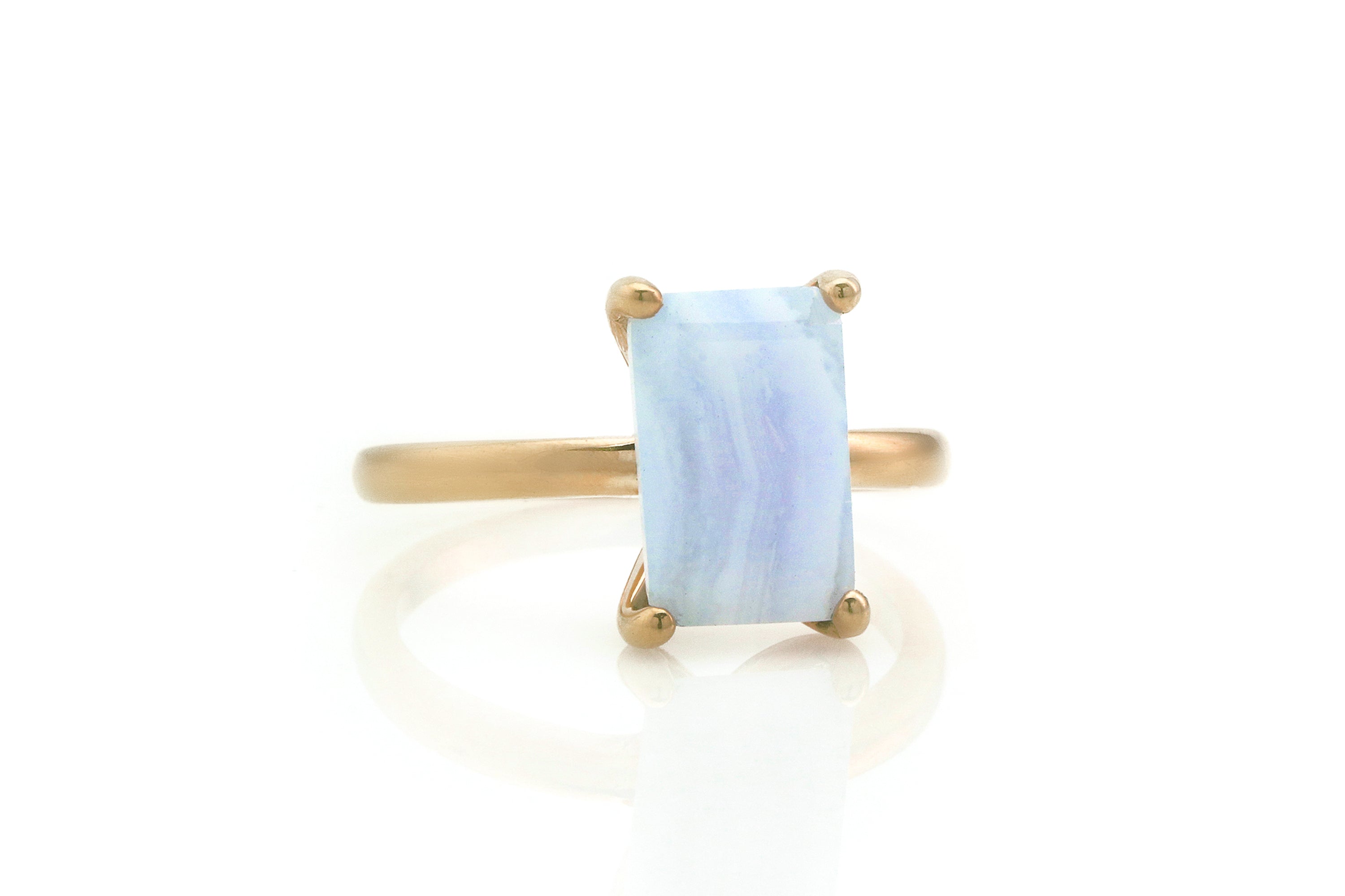 14K Gold Filled Lace Agate Ring Rings Anemone Jewelry