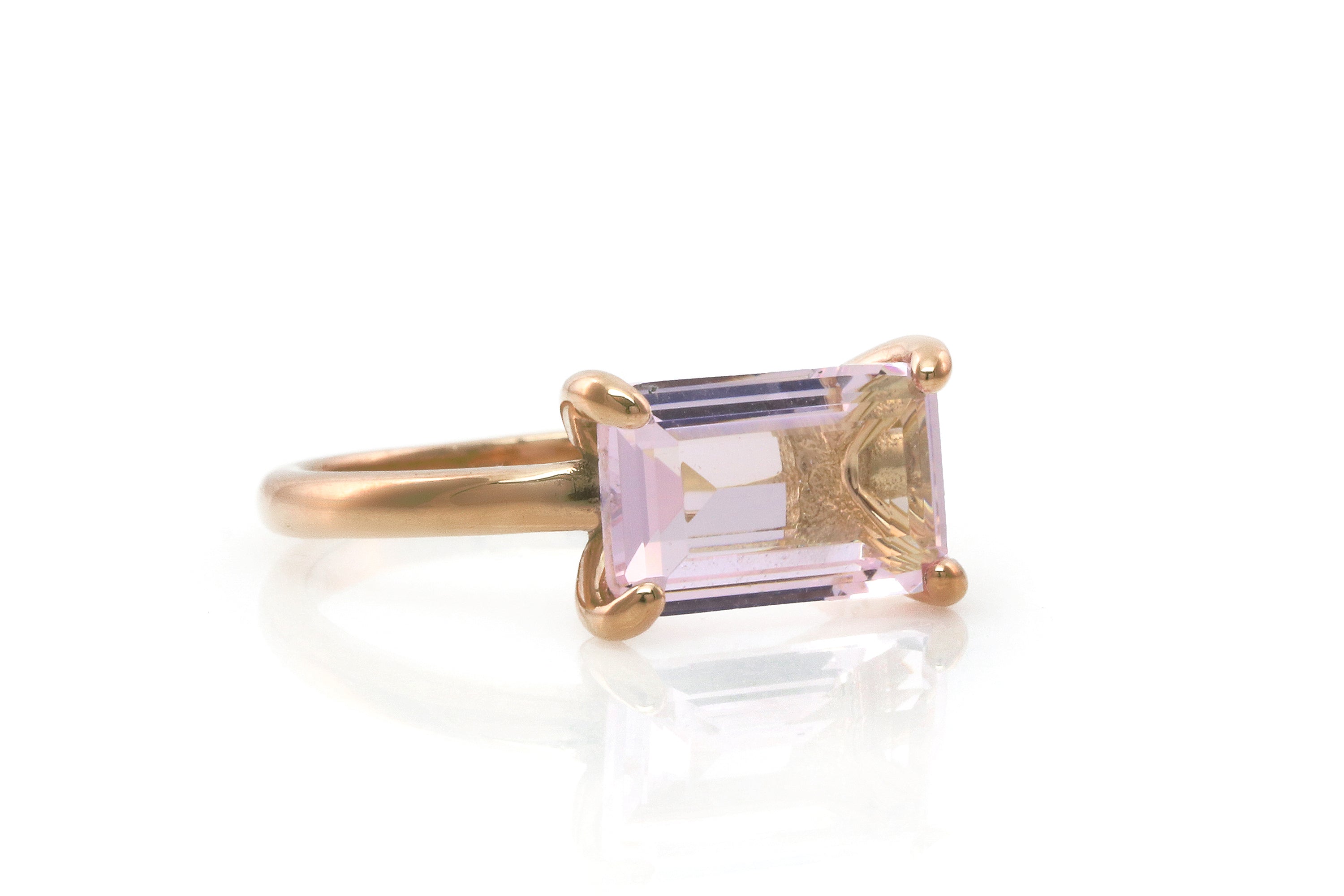 Amazing Rose Quartz Gold Filled Ring Rings Anemone Unique