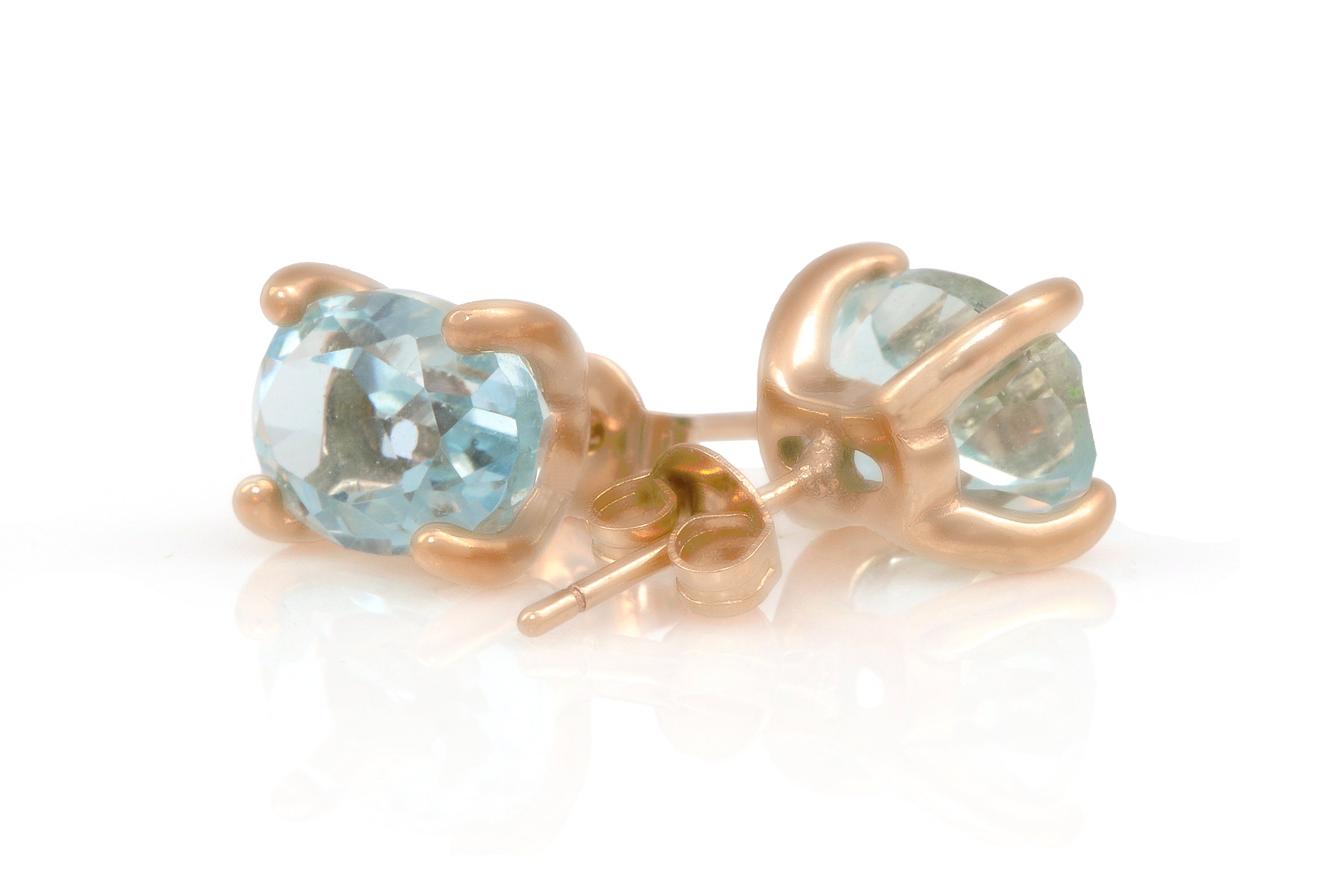 Delicate Topaz Stud Gold Earrings Earrings Anemone Unique
