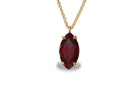 Marquise Garnet Pendant Necklace in 14k Gold Filled Anemone Jewelry