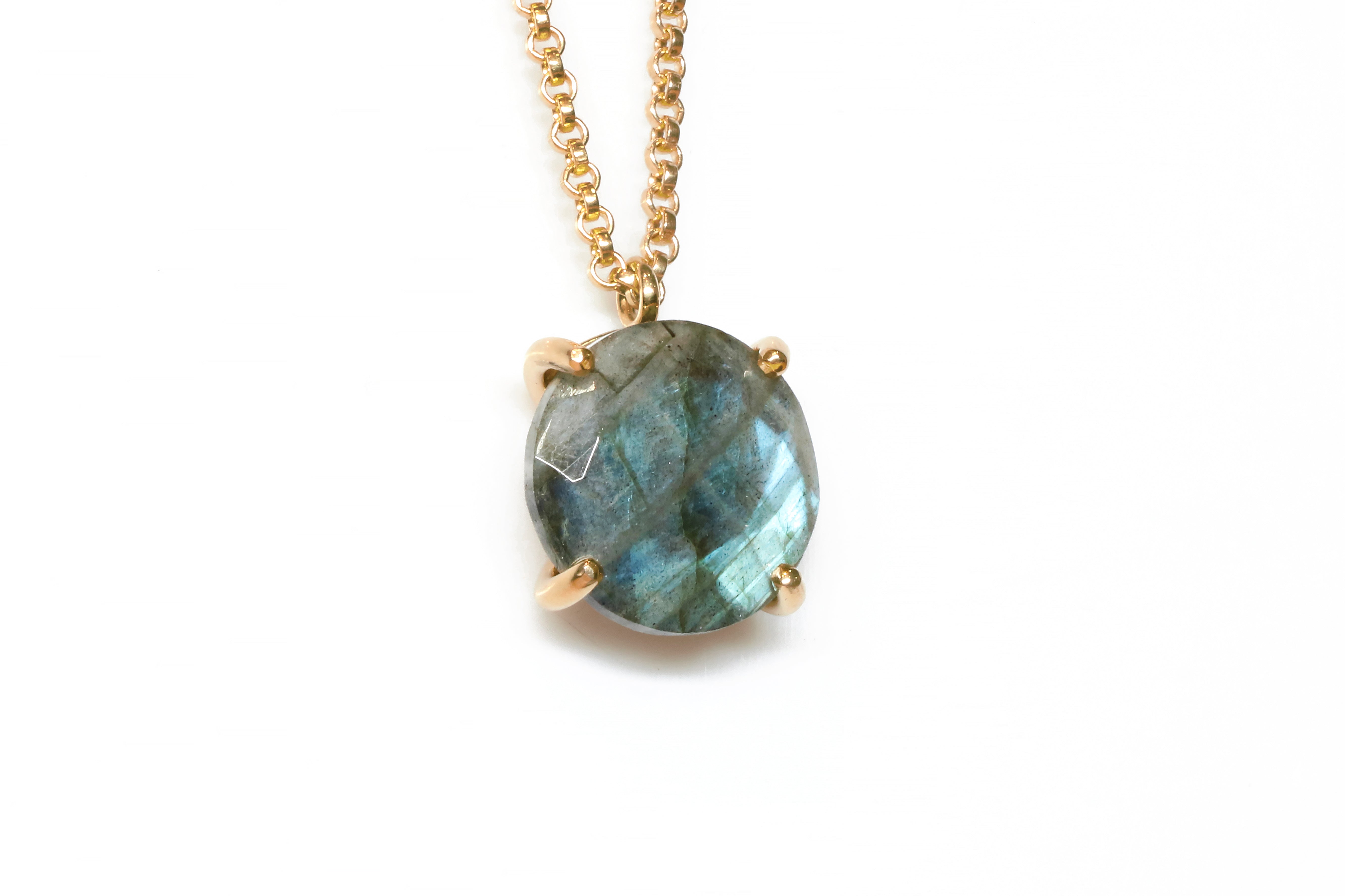Unique 14k Gold Labradorite Pendant Necklace necklaces Anemone Jewelry