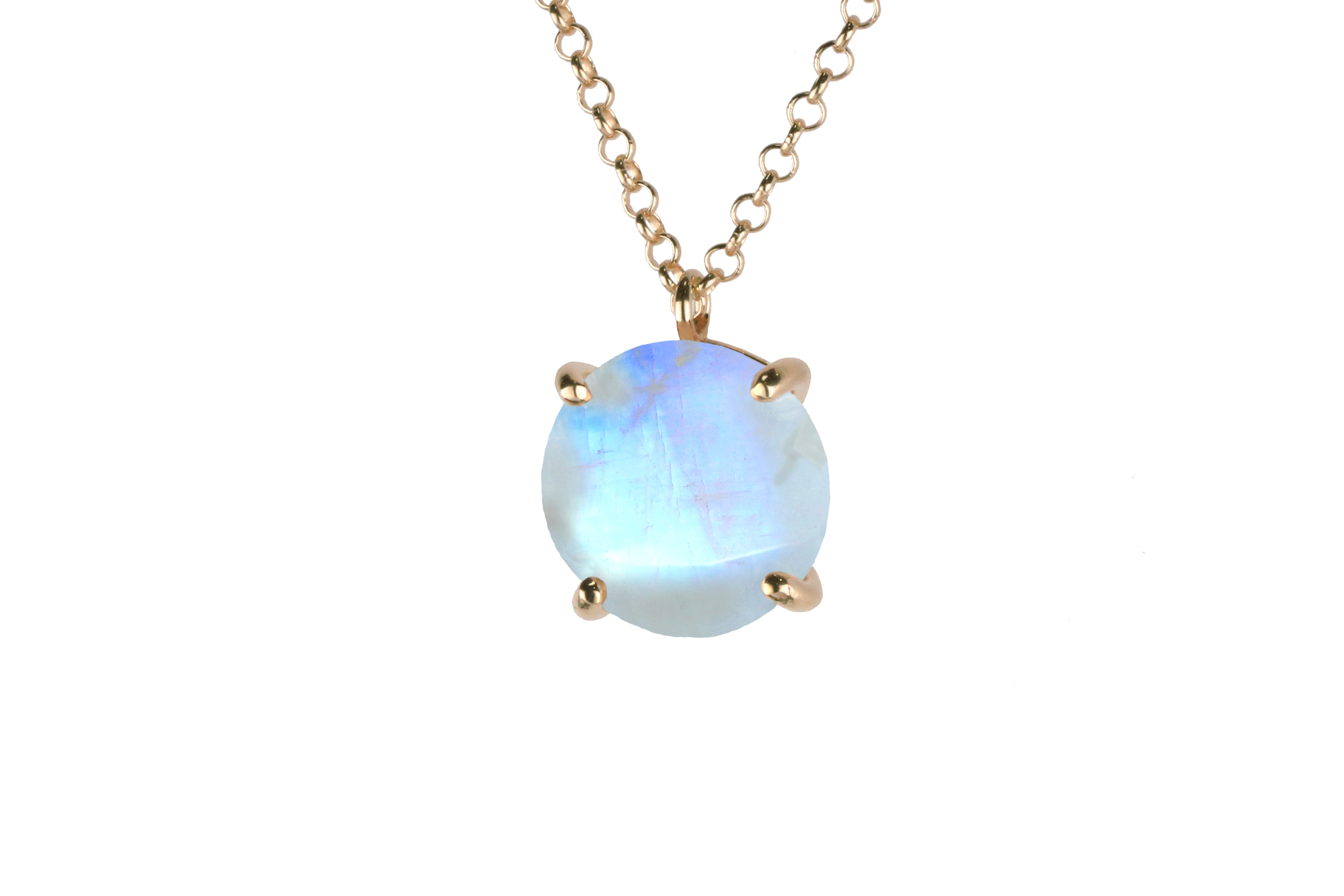 Sterling Silver Moonstone Necklace necklaces Anemone Jewelry