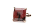 Artisan Rhodonite Ring with 925 Sterling Silver Ring Band Rings Anemone Jewelry