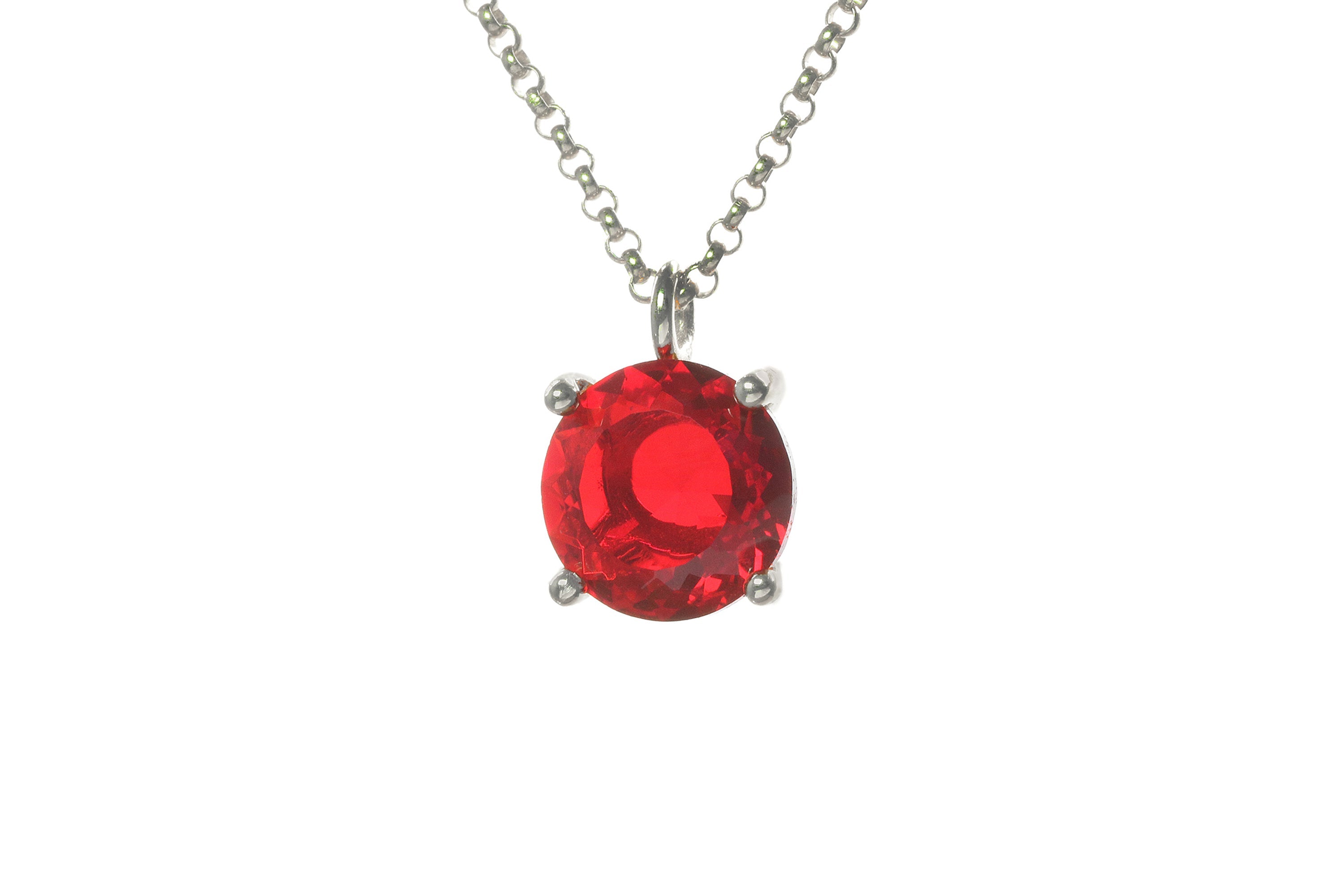 Timeless Ruby Necklace in 14k Gold necklaces Anemone Unique