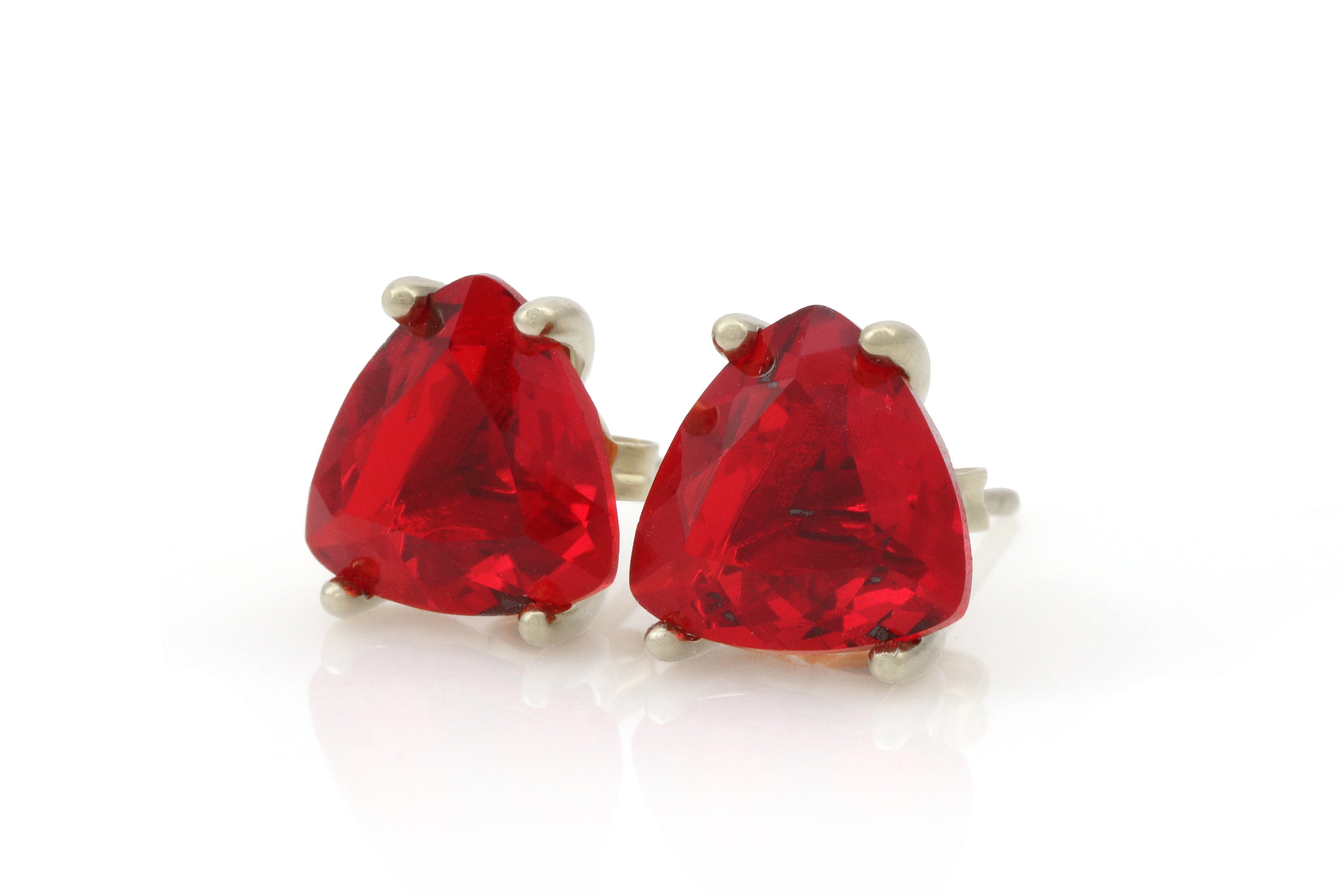 Simple Yellow Gold Ruby Earrings Earrings Anemone Unique