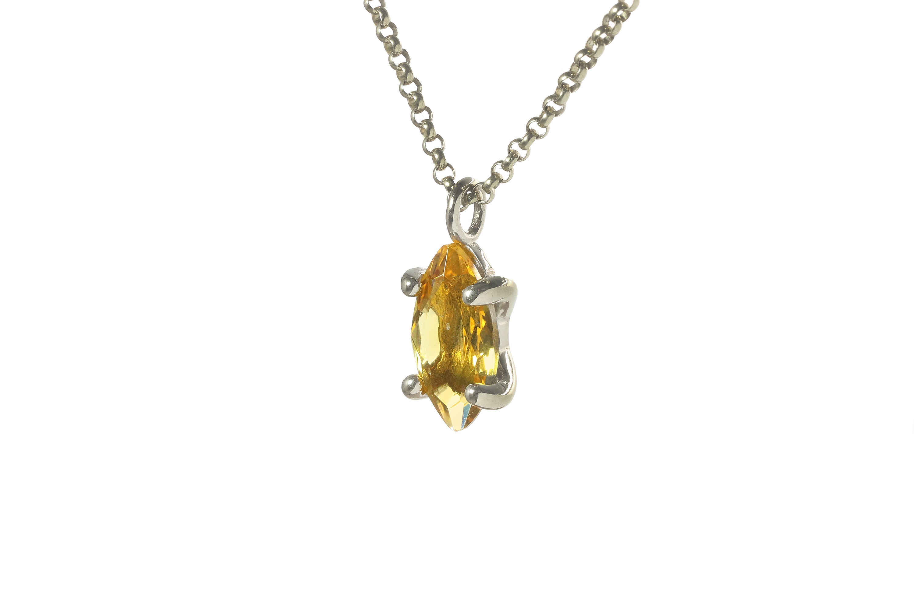 Marquise Citrine Gold Filled Necklace necklaces Anemone Unique