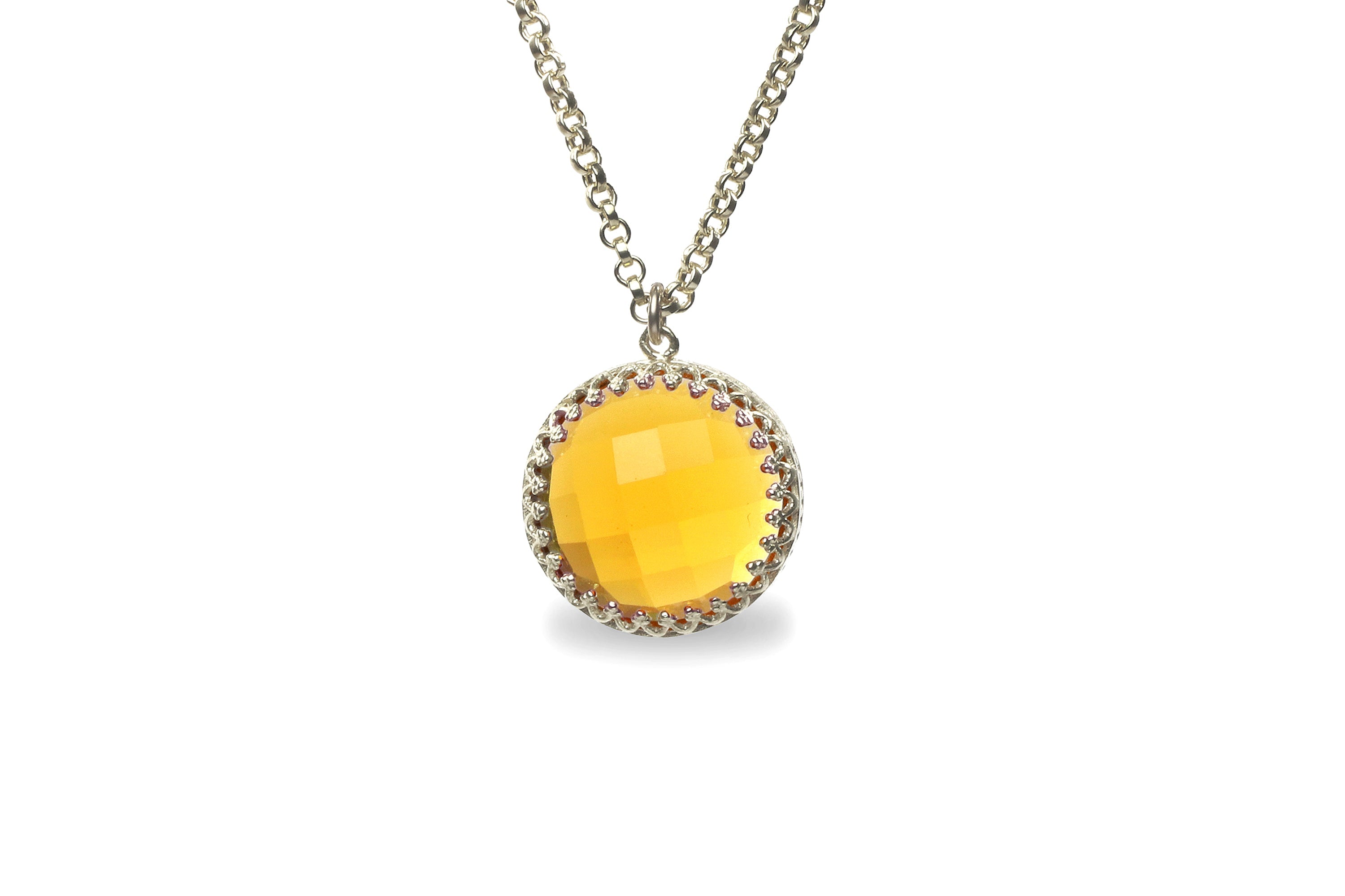 Scintillating Citrine Necklace in Sterling Silver necklaces Anemone Jewelry