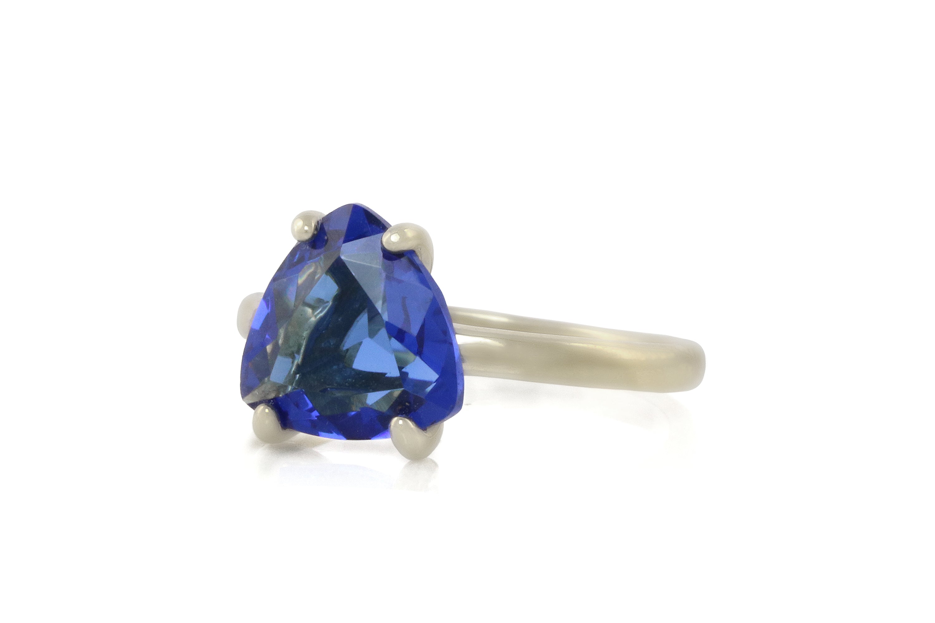 Vibrant Sapphire Gem Gold Ring Rings Anemone Unique