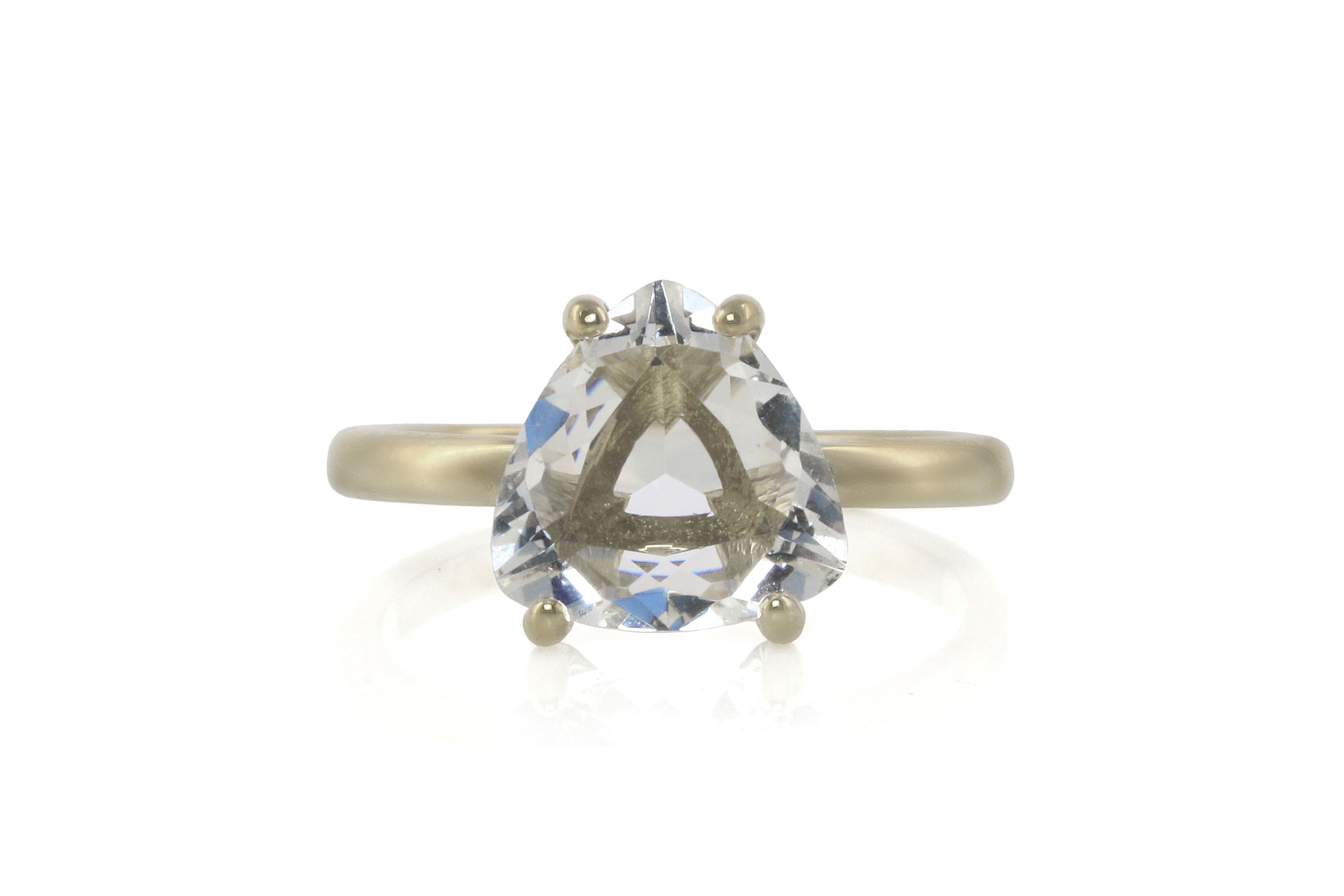 Classic Handmade Clear Quartz Ring in Sterling Silver Rings Anemone Unique