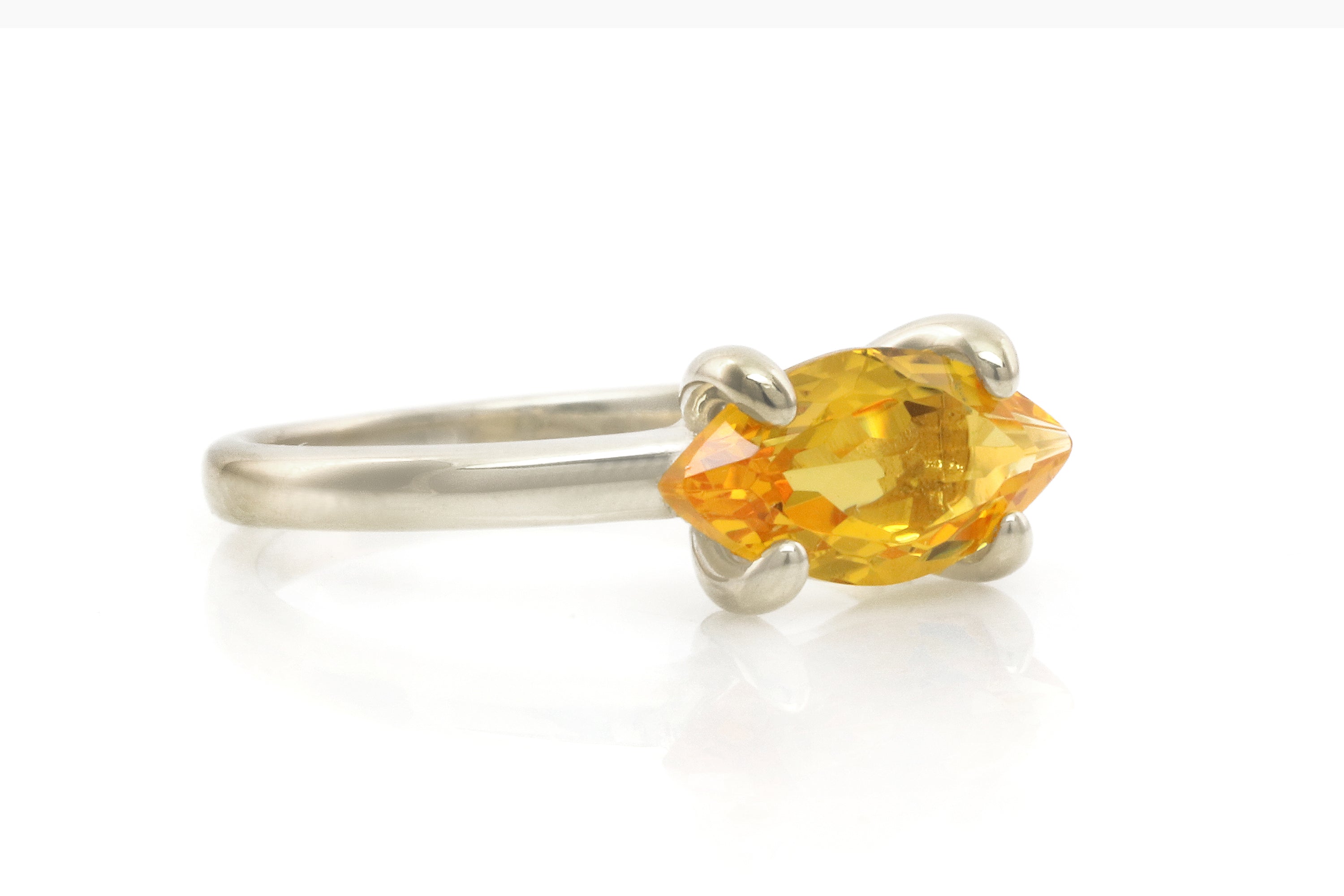 Brilliant Citrine Sterling Silver Ring Rings Anemone Unique