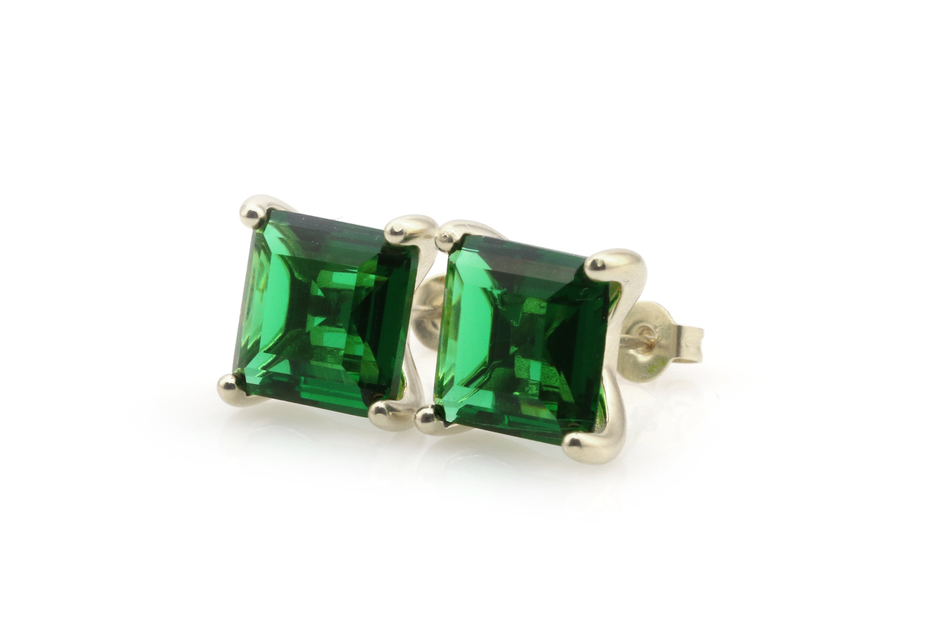 Vibrant Emerald Gold Earrings Earrings Anemone Unique