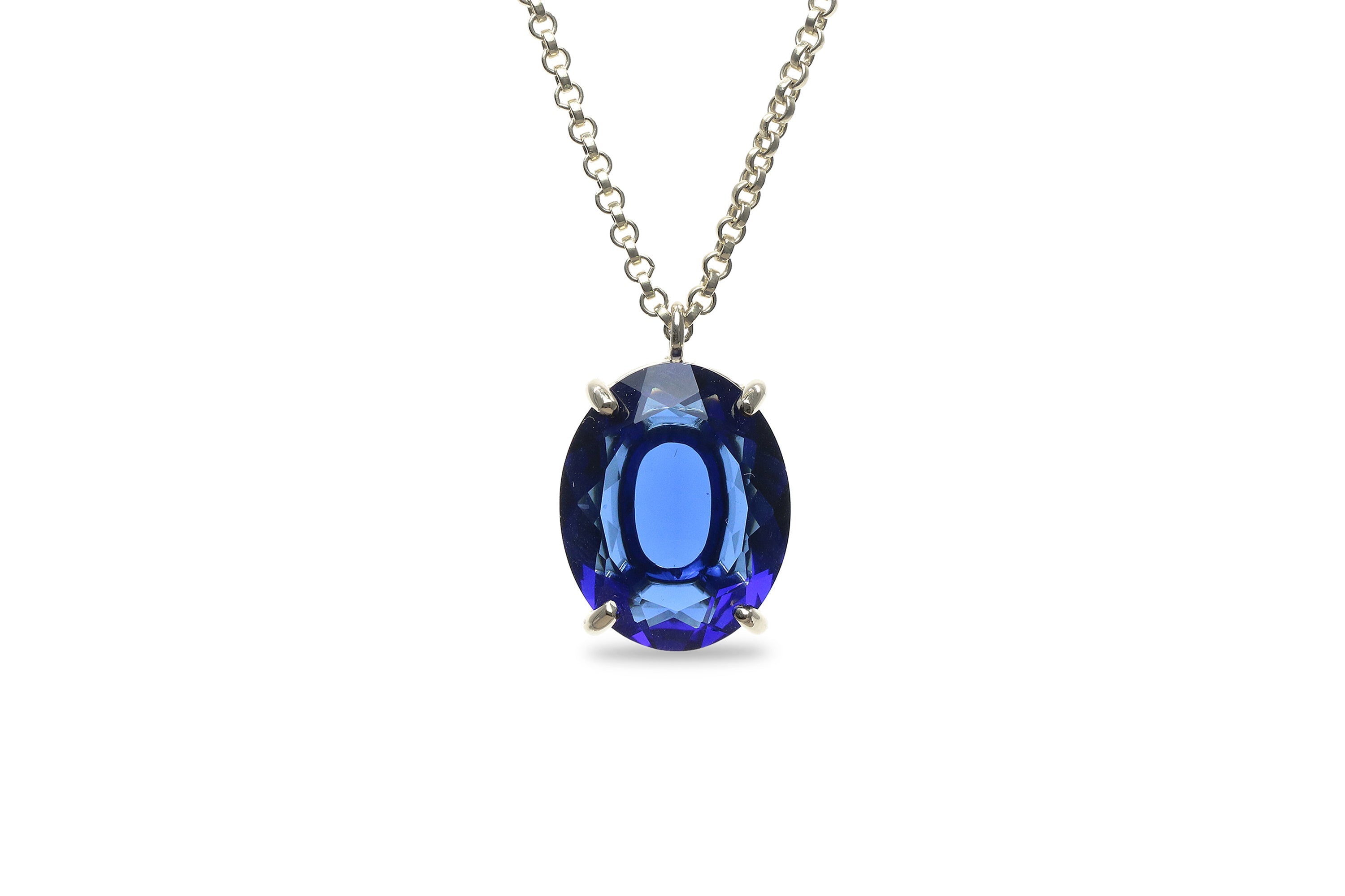 Sapphire Necklace in 14k Gold necklaces Anemone Jewelry