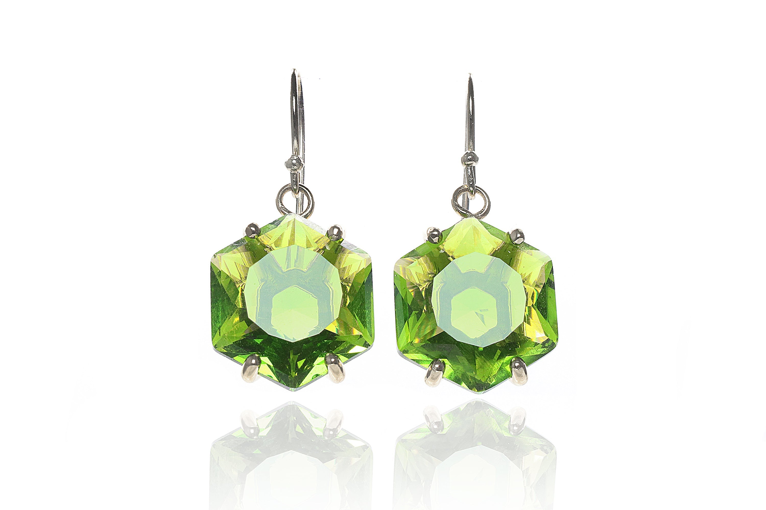 Large Peridot Gold Filled Earrings Earrings Anemone Jewelry
