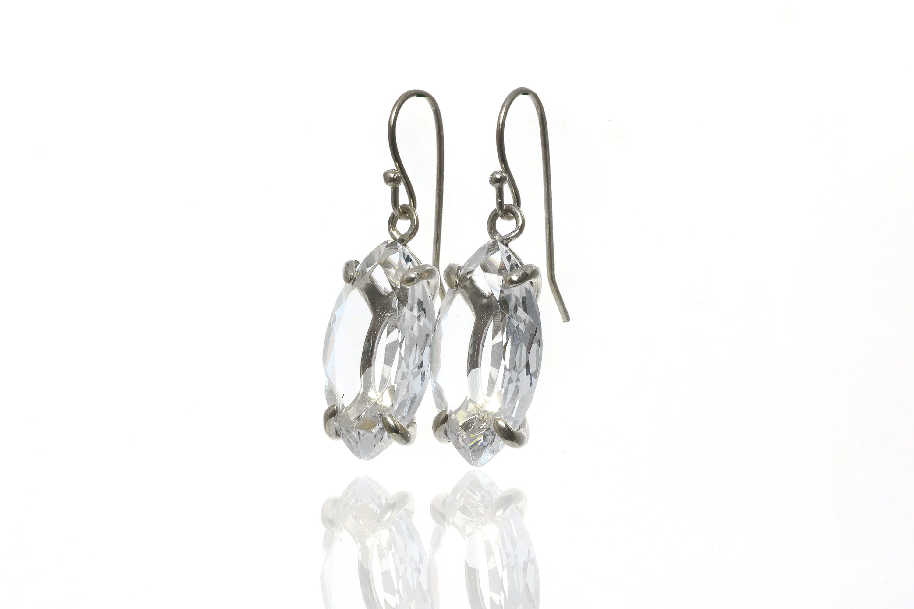 Marquise Quartz Crystal Gold Filled Earrings Earrings Anemone Jewelry