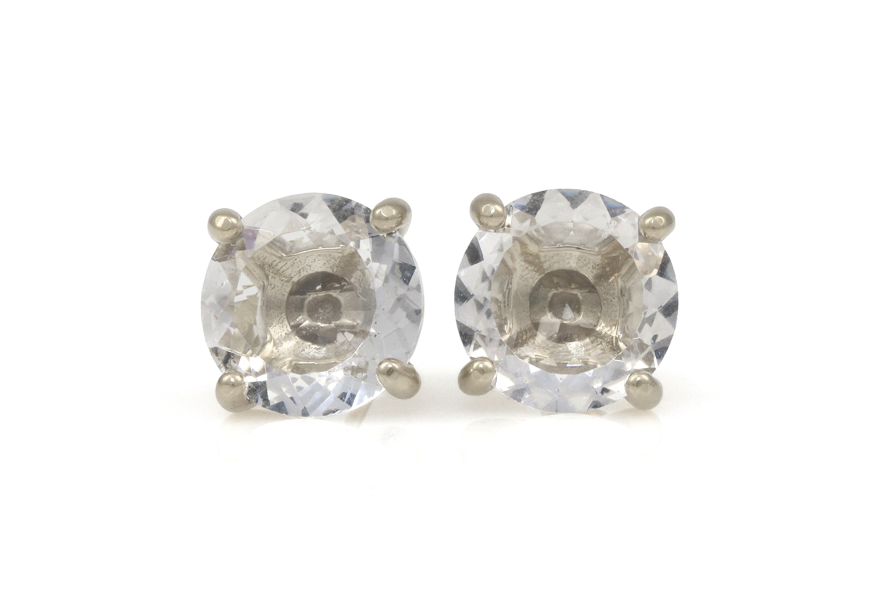 Classic Crystal Quartz Sterling Silver Earrings Earrings Anemone Unique