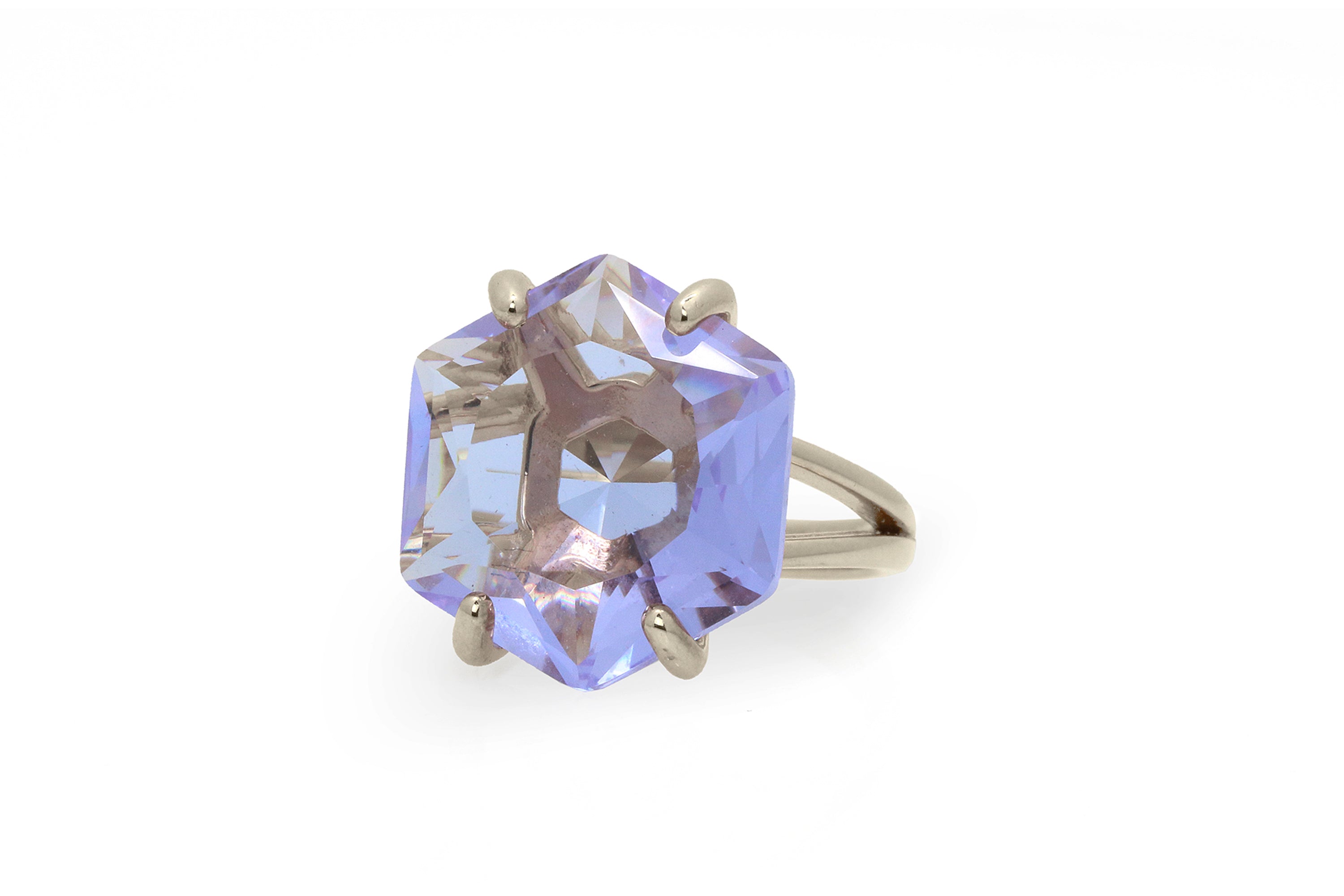 Hexagon Tanzanite Jewelry Sterling Silver Ring Rings Anemone Jewelry