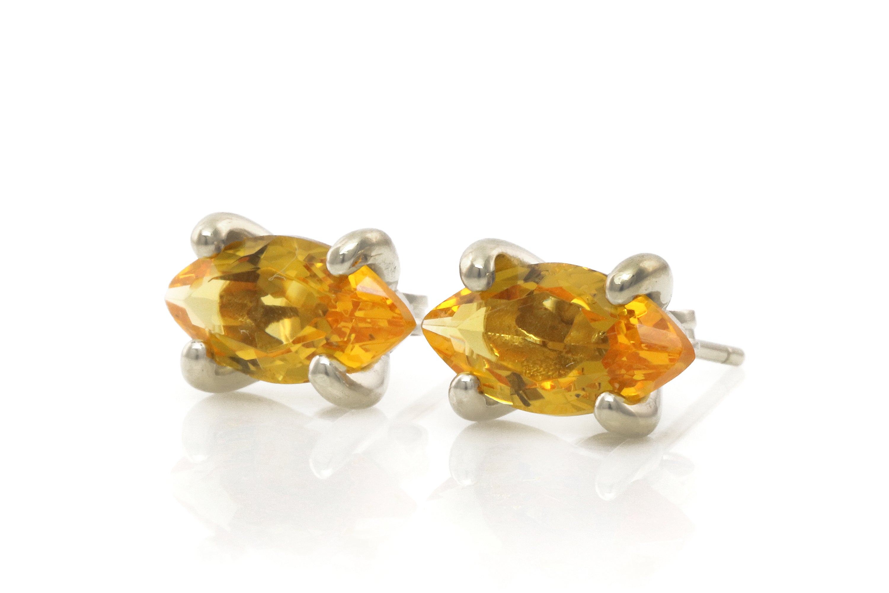 Unique Marquise Citrine Gold Earrings Earrings Anemone Unique