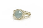 Aquamarine Gemstone in 925 Sterling Silver Rings Anemone Jewelry