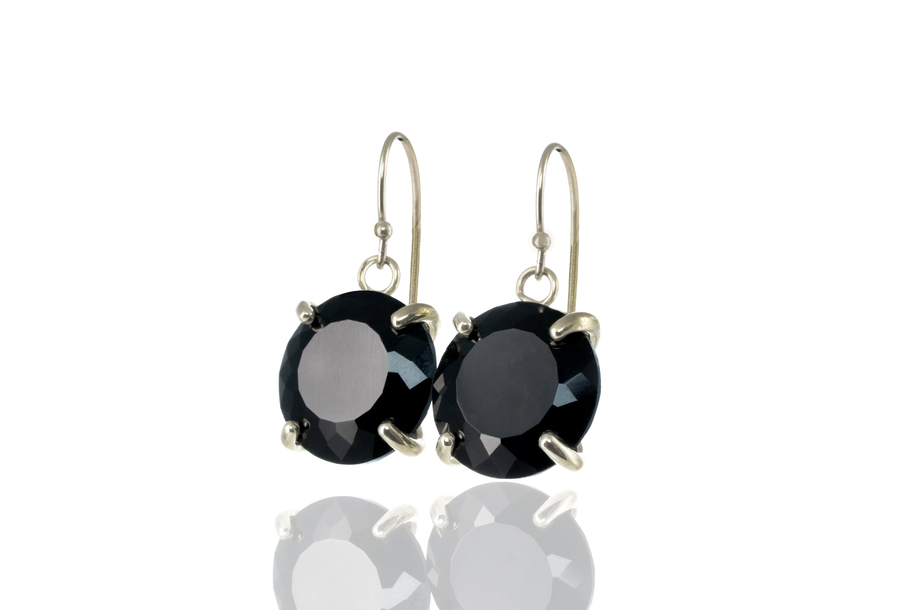 Alluring Black Onyx Gold Earrings Earrings Anemone Jewelry