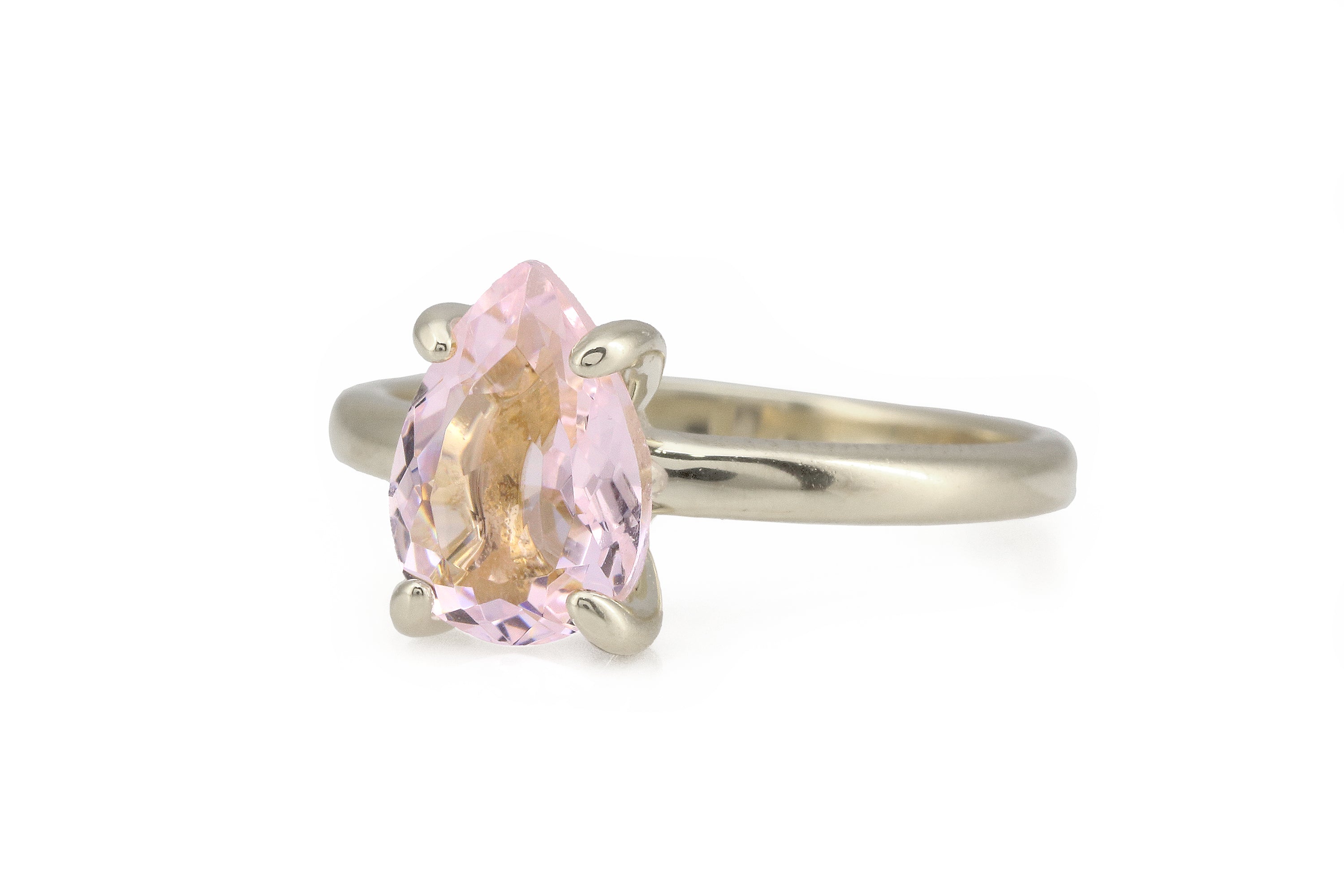 Unique Rose Quartz Ring in 14k Gold Rings Anemone Unique