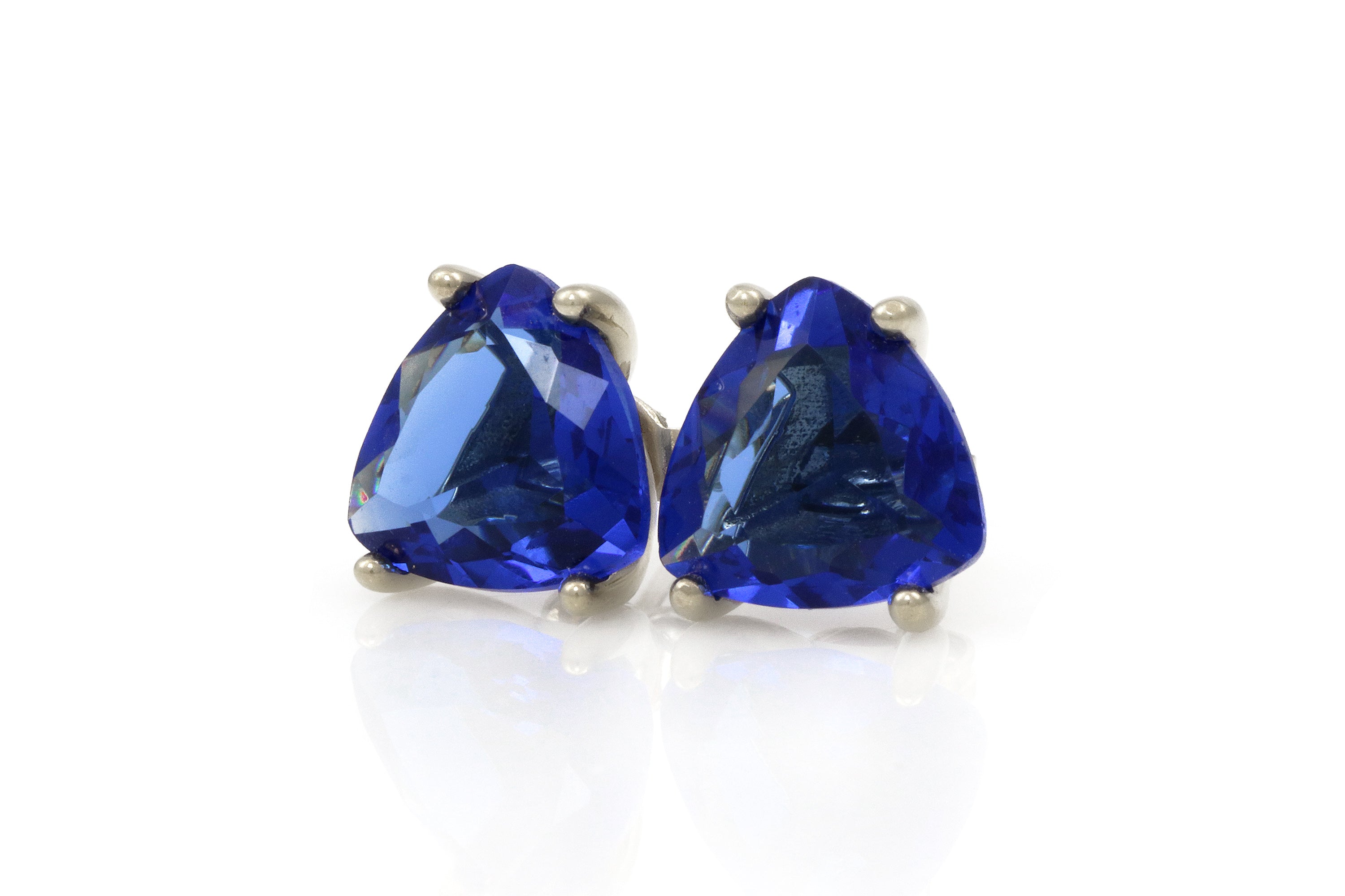 Sapphire Statement Gold Stud Earrings Earrings Anemone Unique